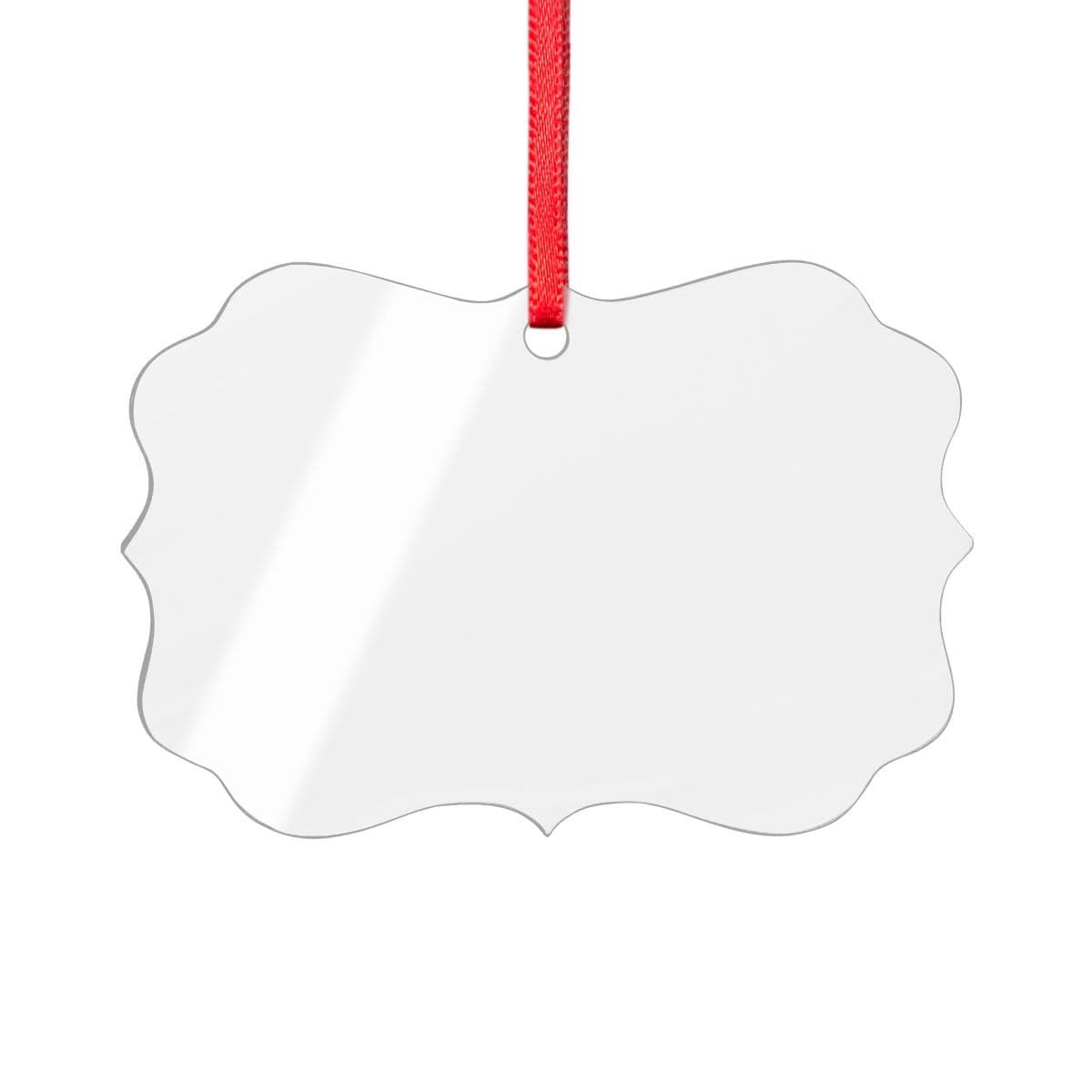 Plain acrylic ornament (multi-depth), front view