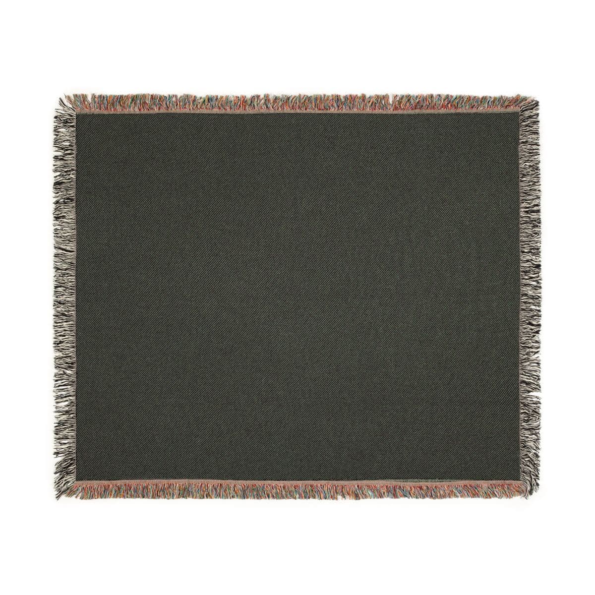 Plain woven blanket, back view