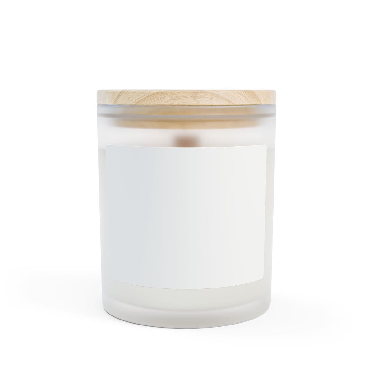 Plain frosted glass candle, 11oz, front view