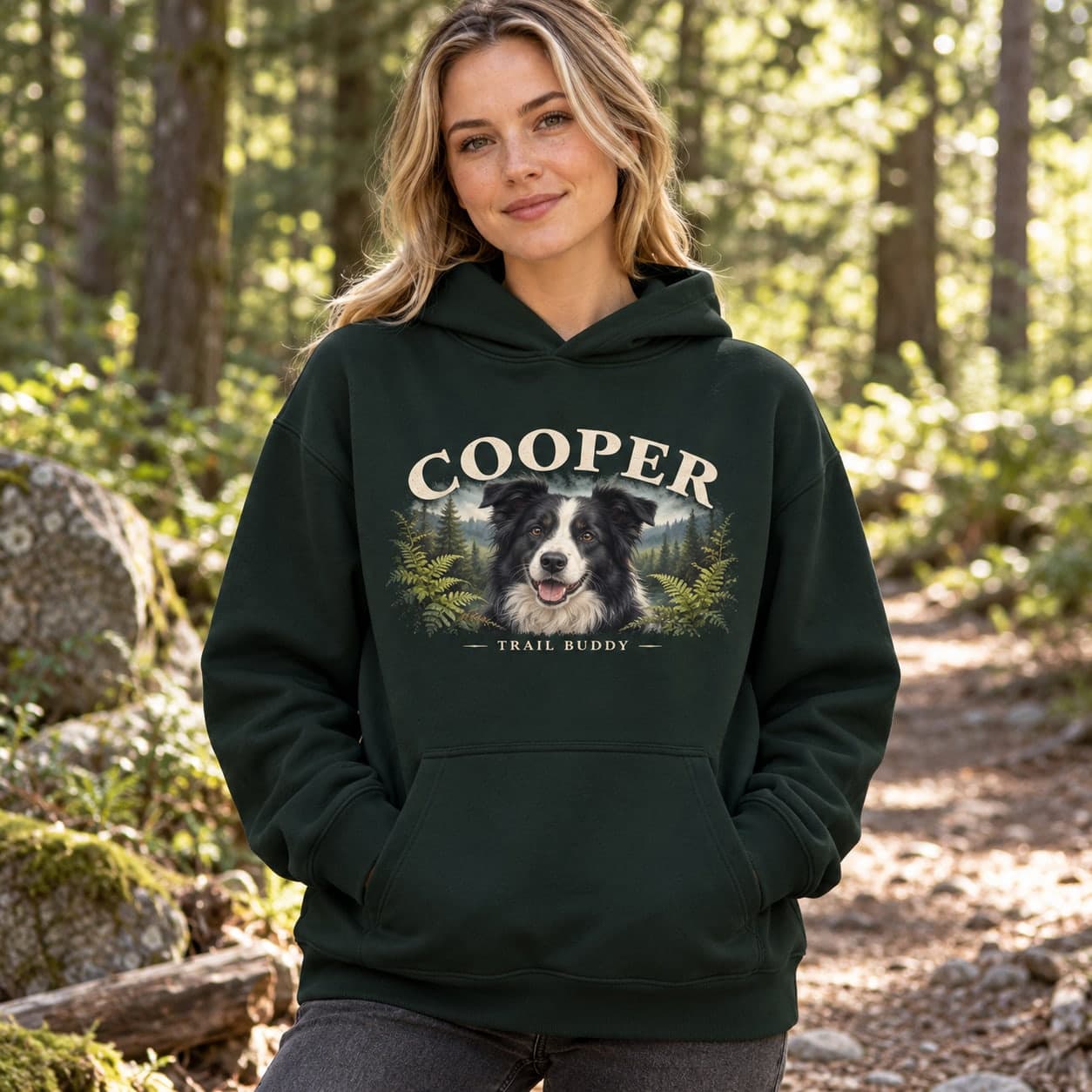 Custom Relaxed Fit Drop Shoulder Hoodie with Your Photo or Text