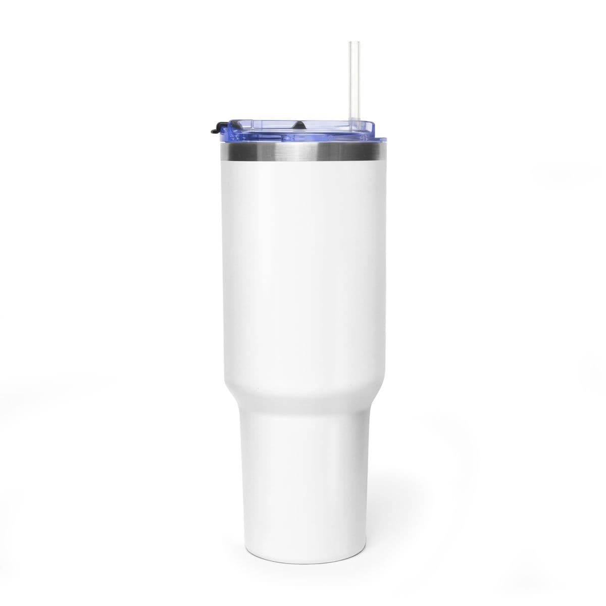 Plain black vacuum thermal tumbler, 40oz, front view