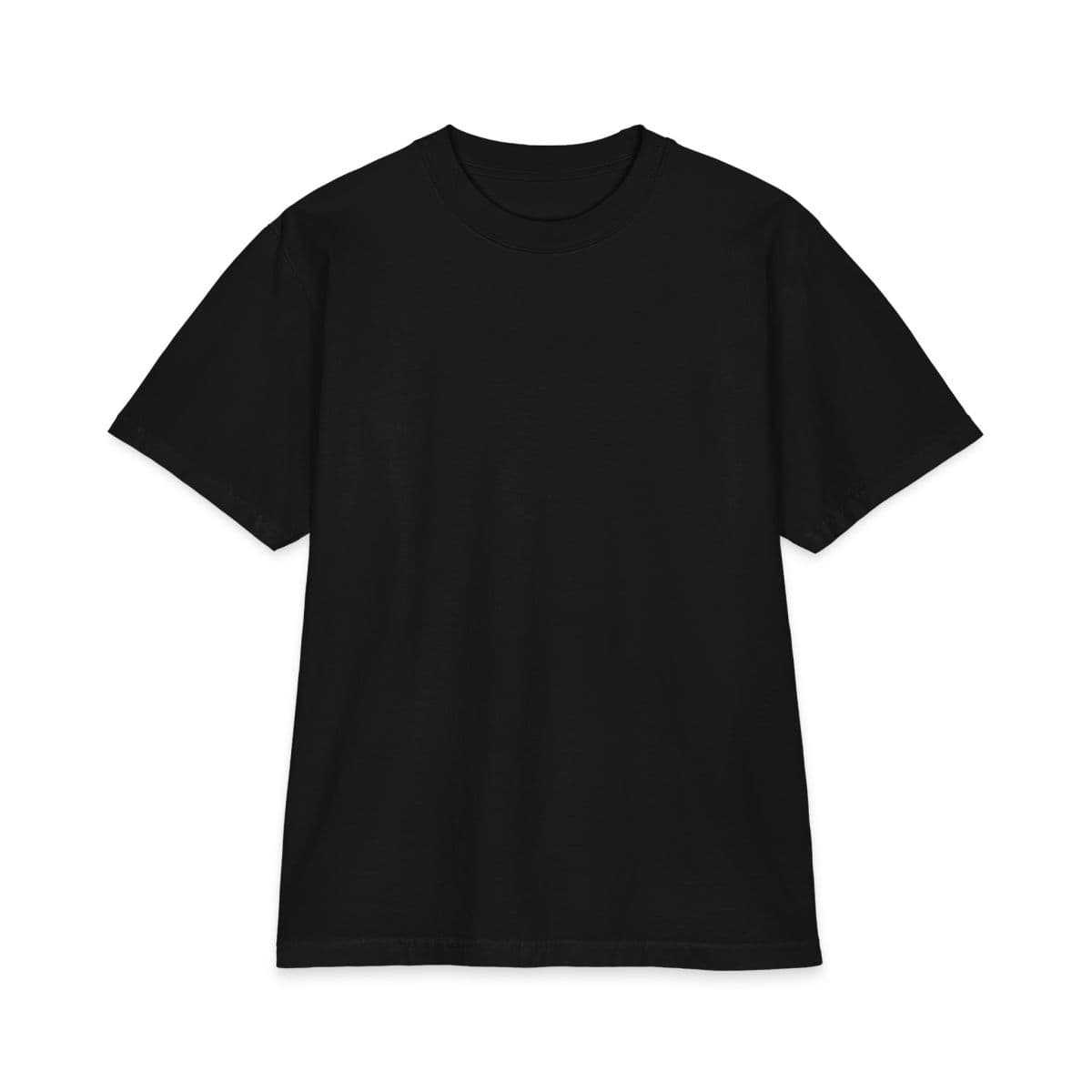 Plain black unisex max heavyweight short sleeve, front view