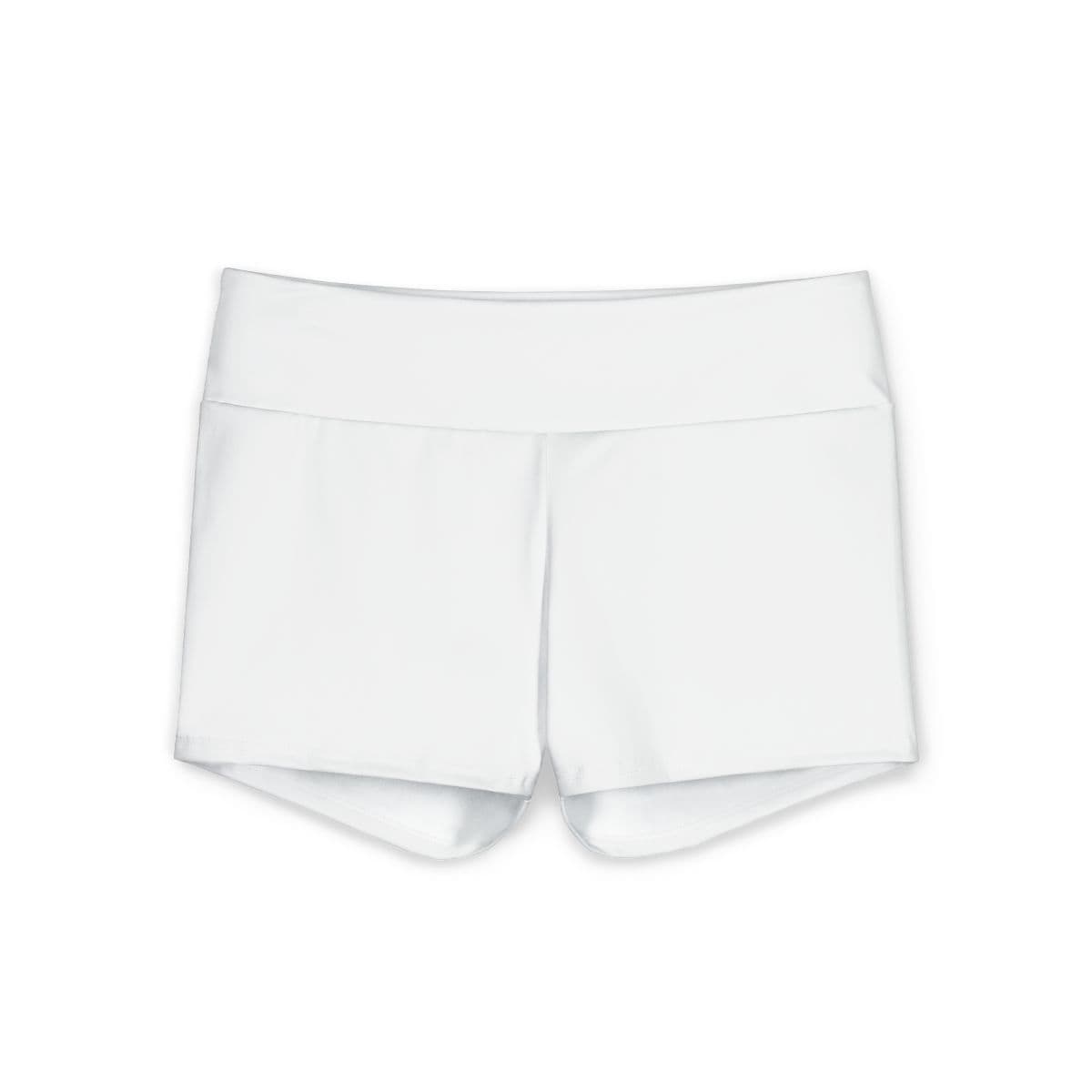 Plain women's polyester yoga shorts (aop), front view