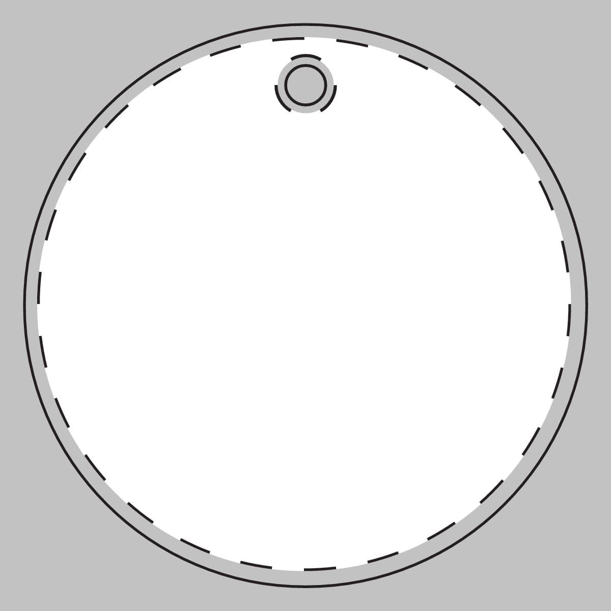 Plain ceramic christmas ornaments (double-sided), front view