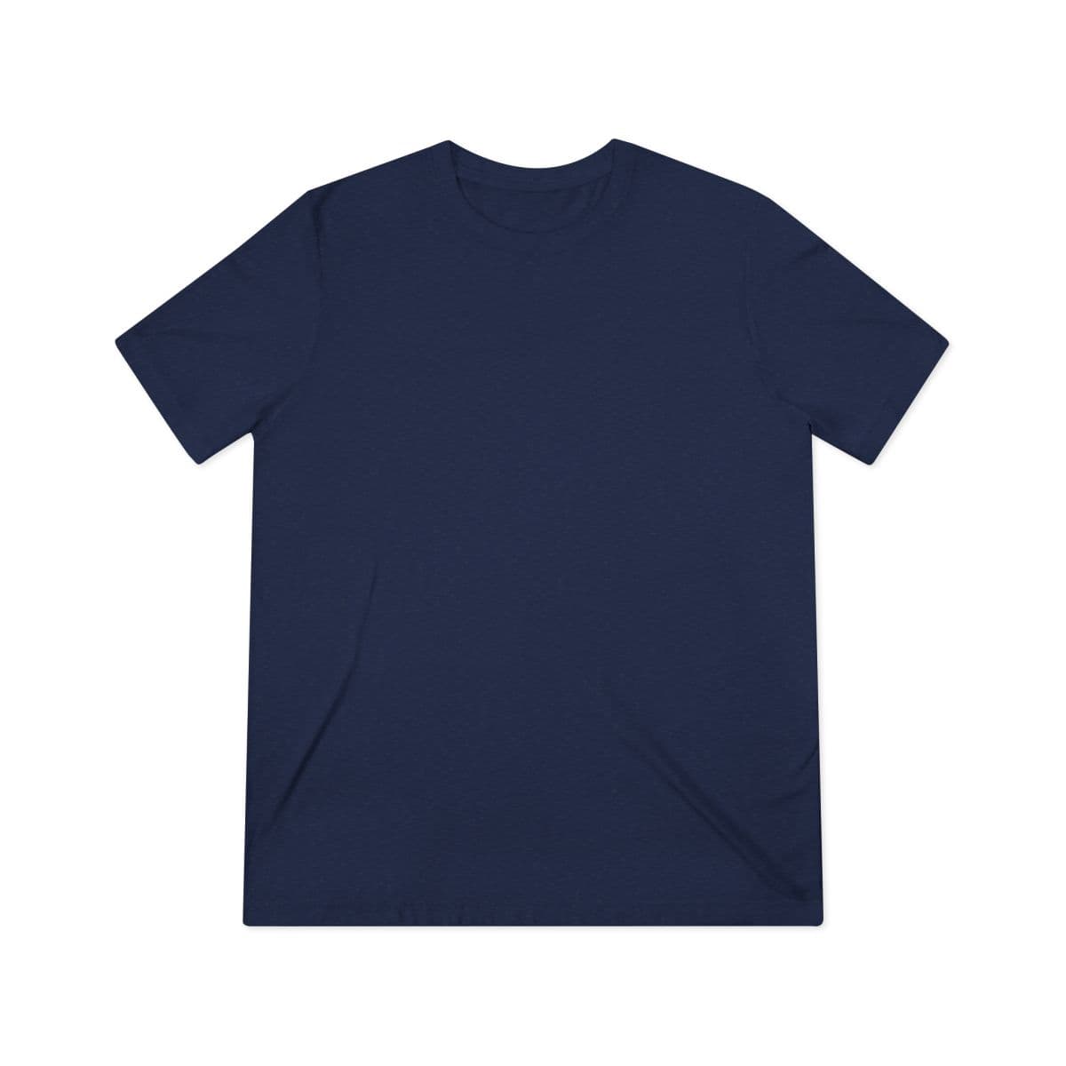 Plain navy triblend unisex triblend tee, front view