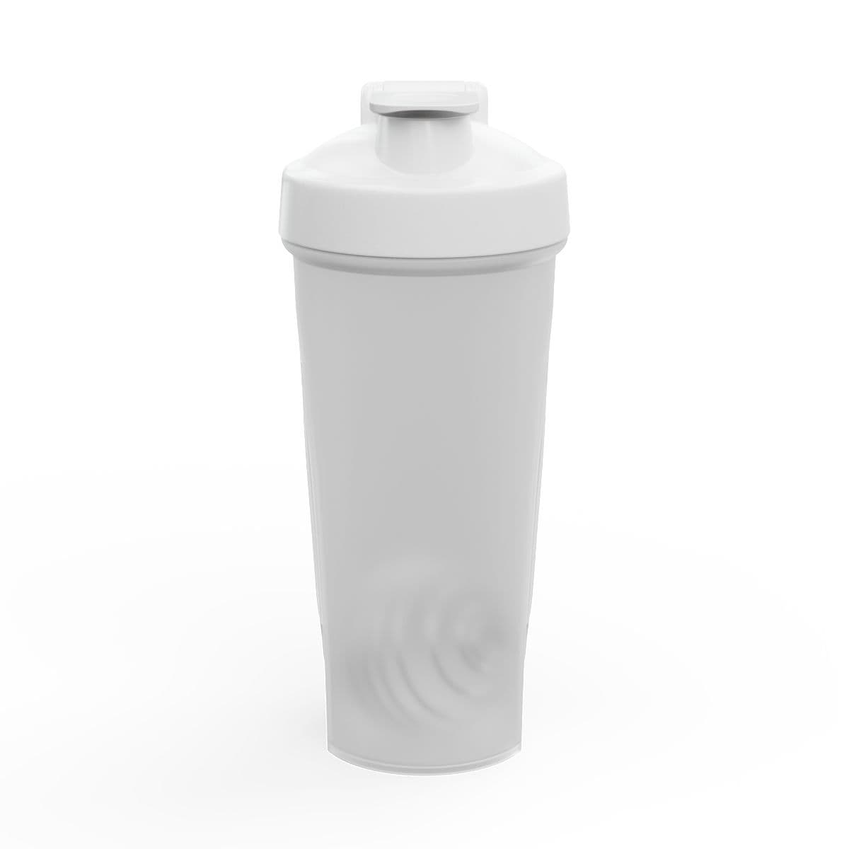 Plain clear protein shaker, front view
