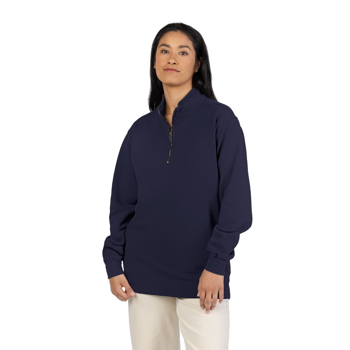 Custom Comfort Colors Quarter-Zip Sweatshirt with Your Photo or Text