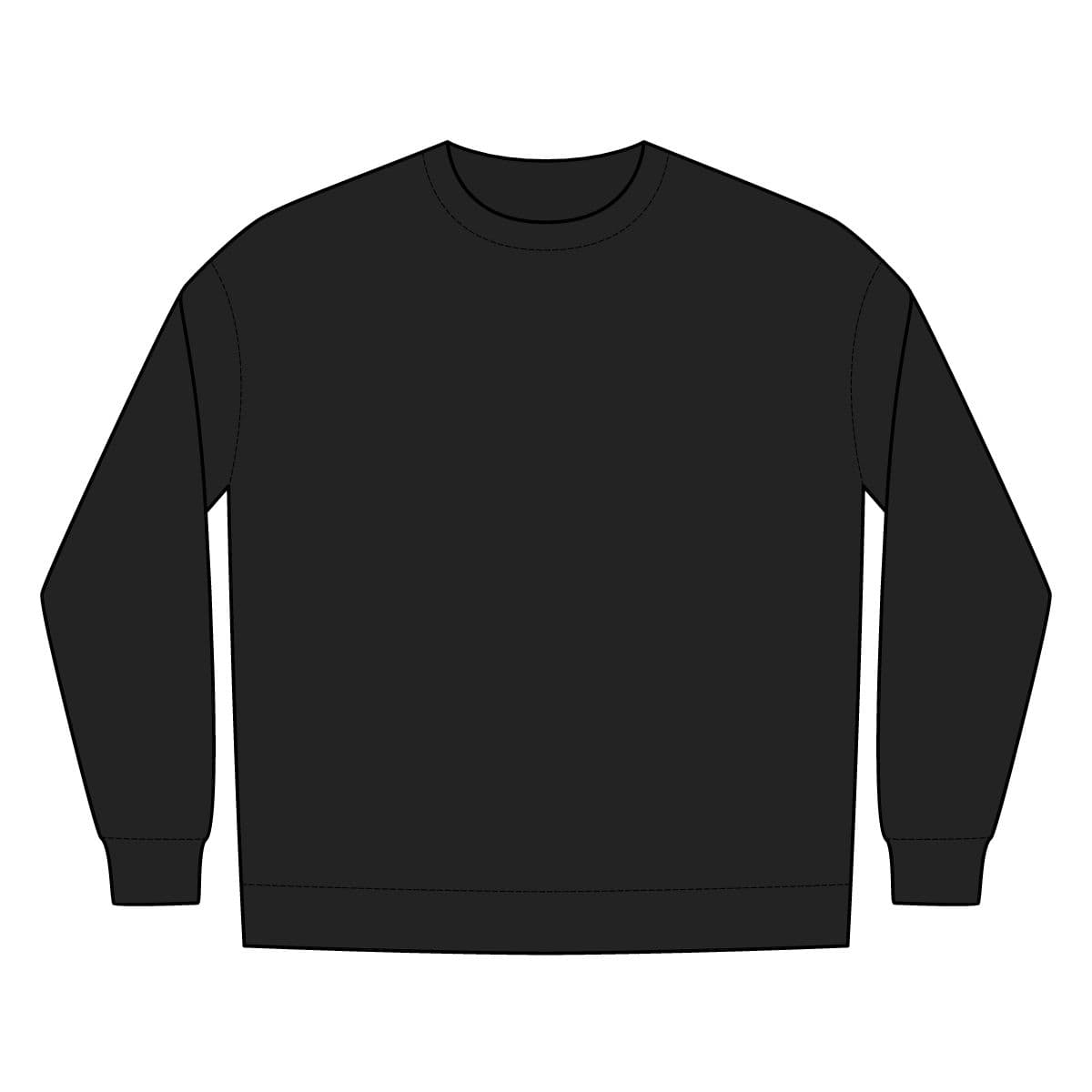 Plain product in black, front view