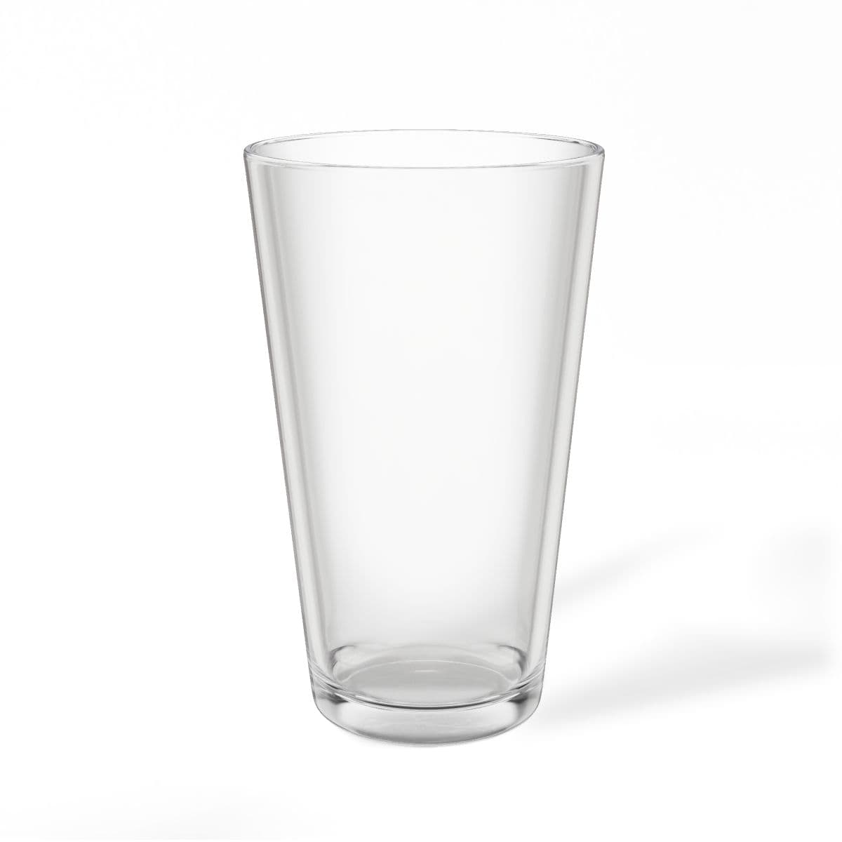 Plain pint mixing glass, 16oz (engraving), front view