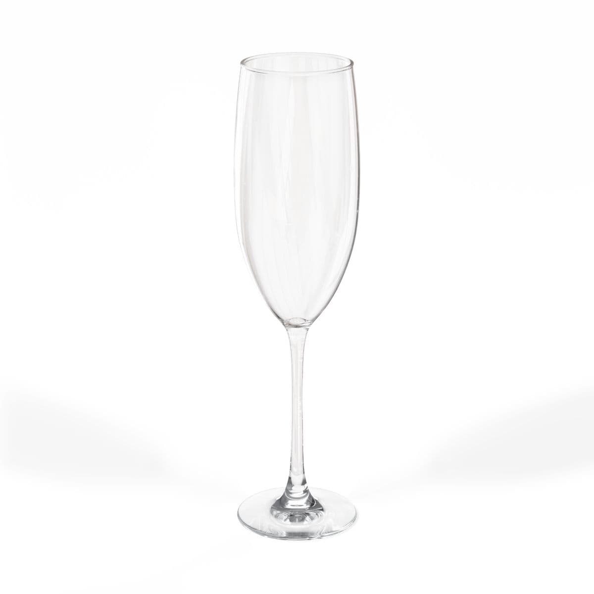 Plain champagne glass, 8oz (engraving), front view