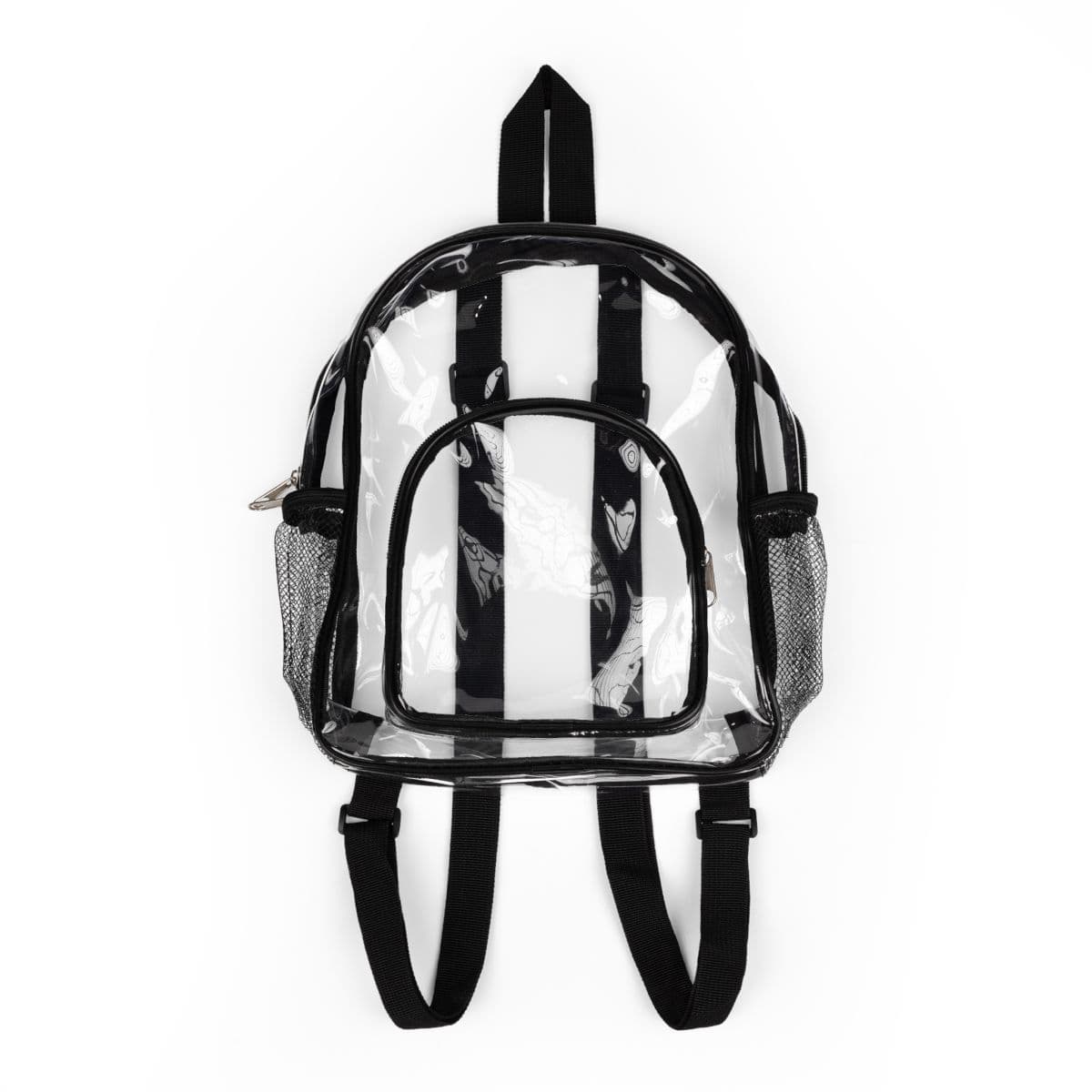 Plain clear stadium backpack, front view