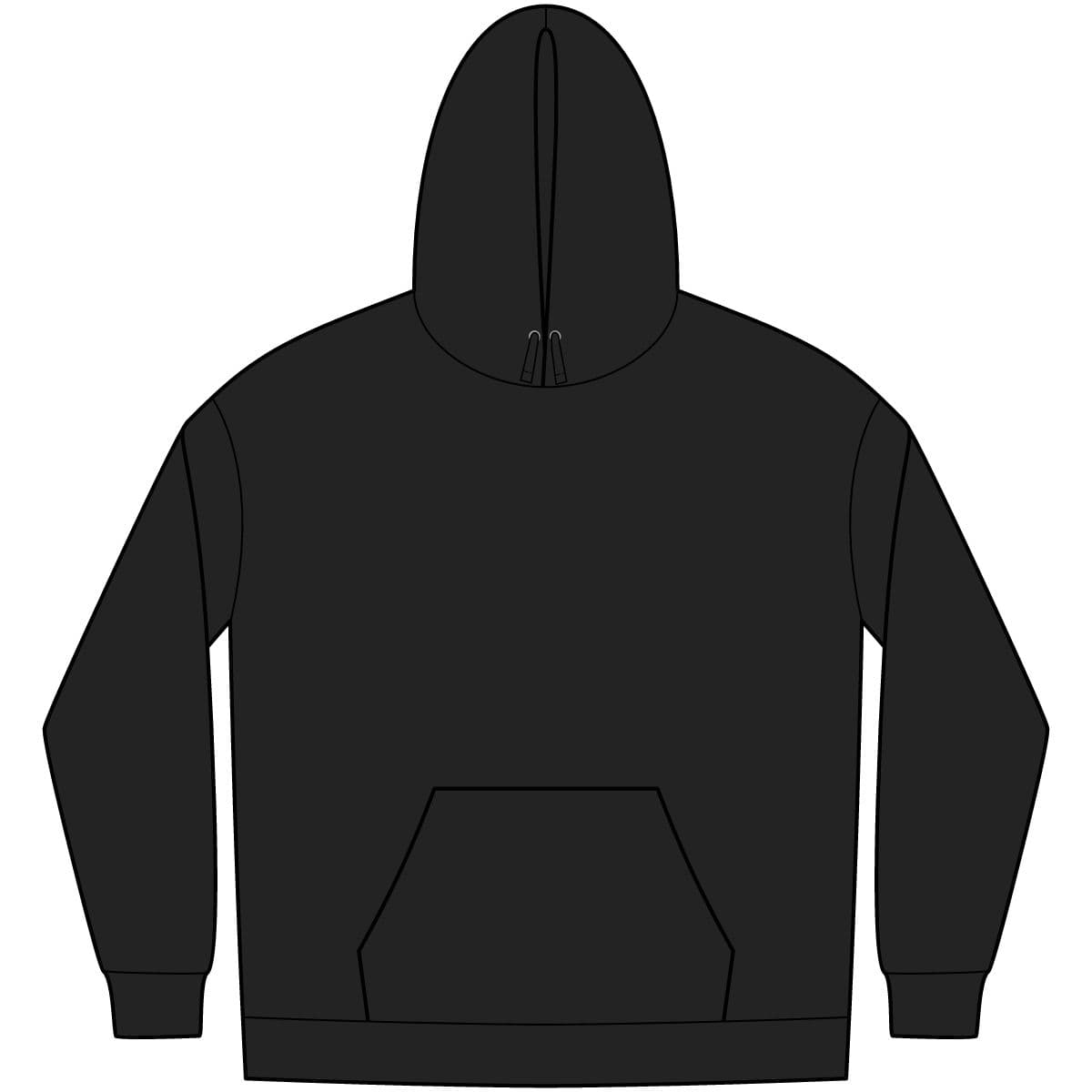 Plain product in black, front view