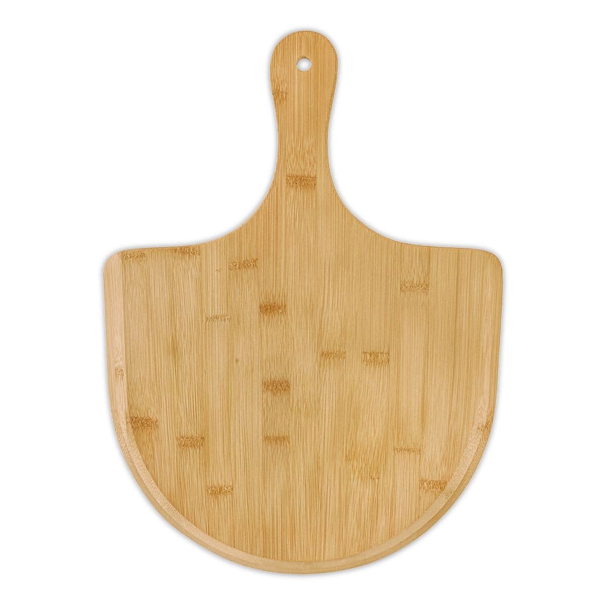 Plain bamboo bamboo pizza board (engraving), front view