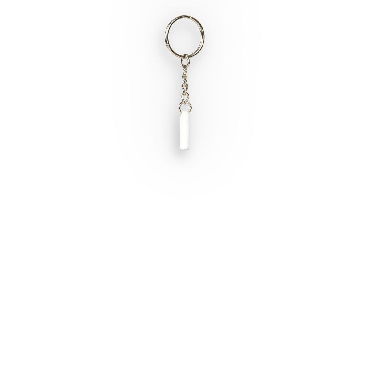 Plain custom shape mini plush keychain, front view