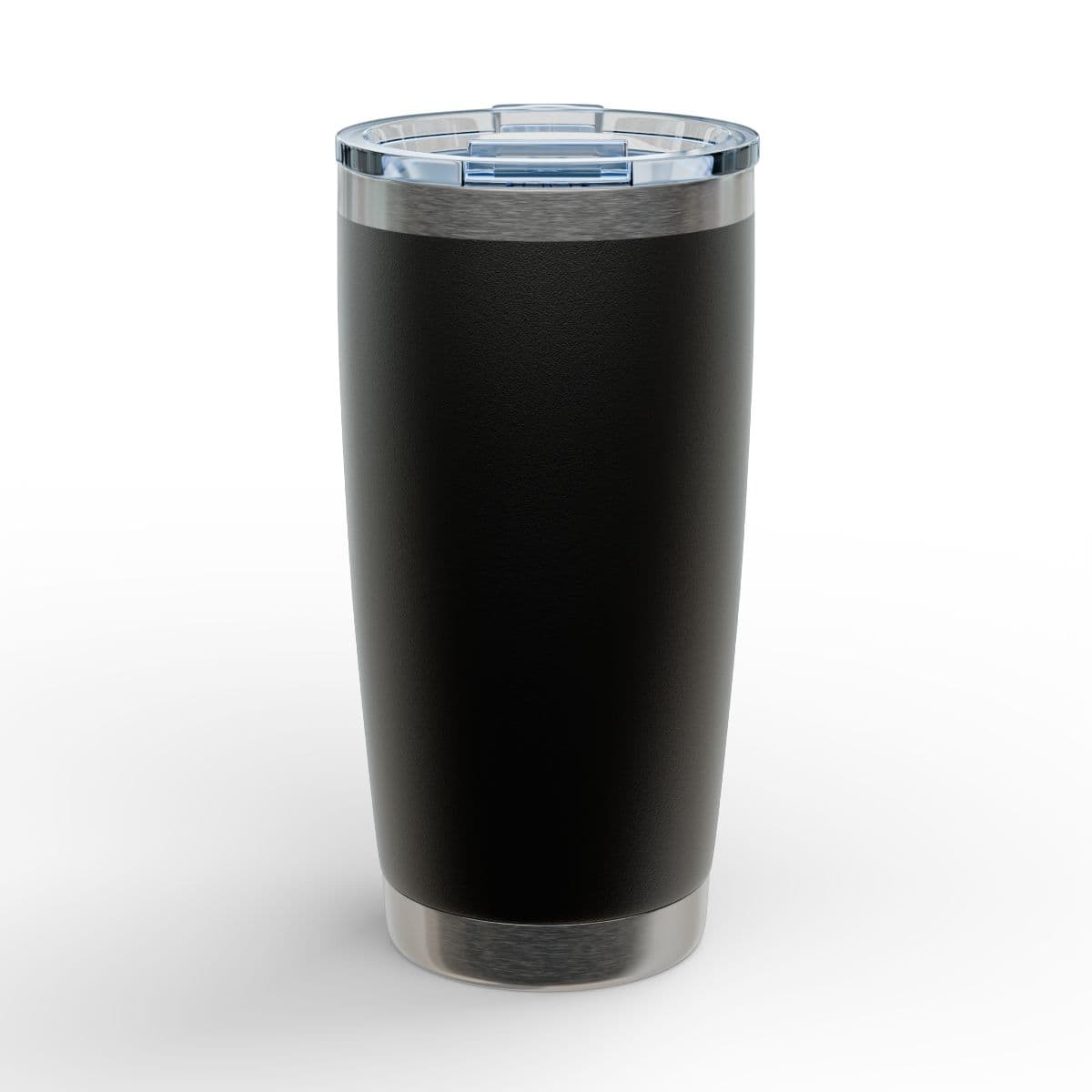 Plain black riva tumbler, 20oz (engraving), front view