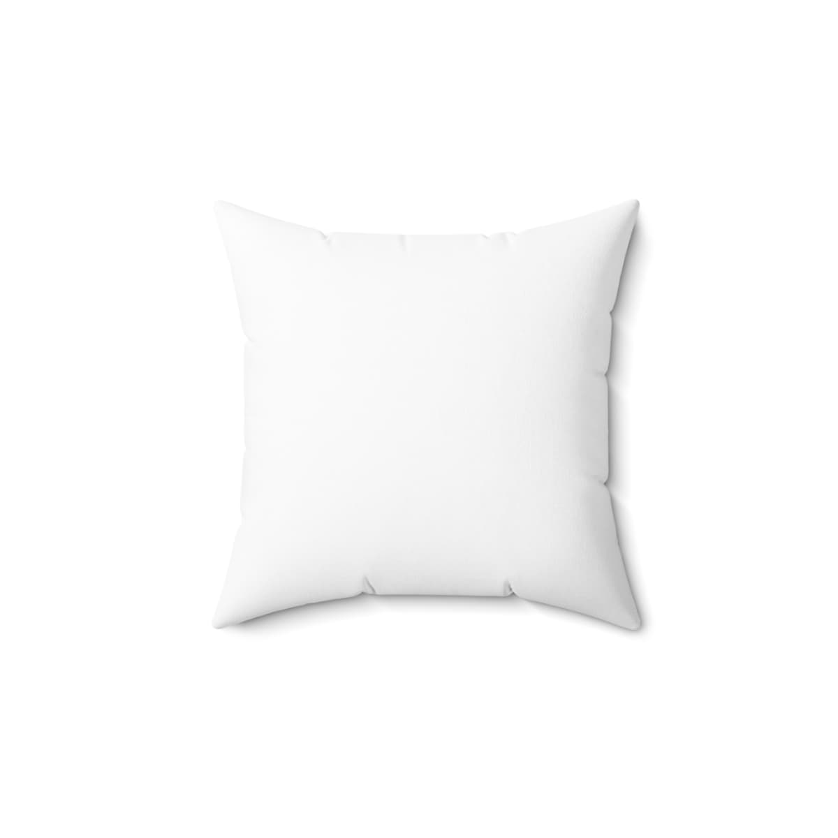 Plain spun polyester square pillow, front view