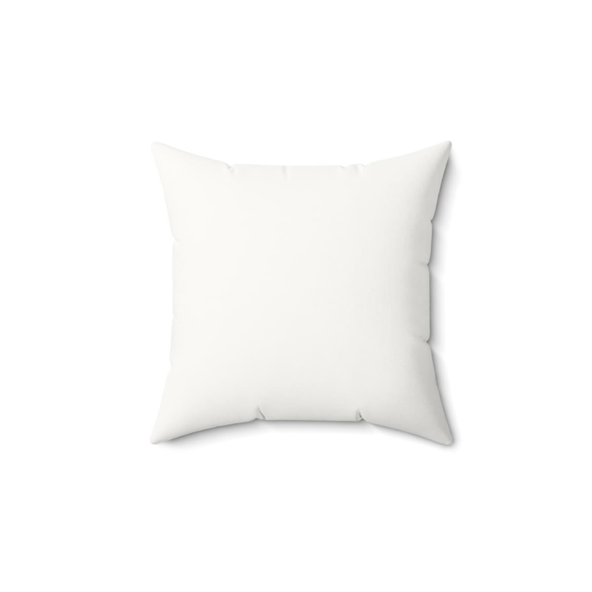 Plain faux suede square pillow, front view