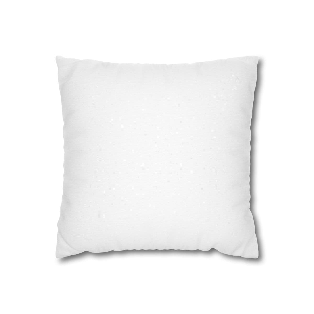 Plain spun polyester square pillowcase, front view
