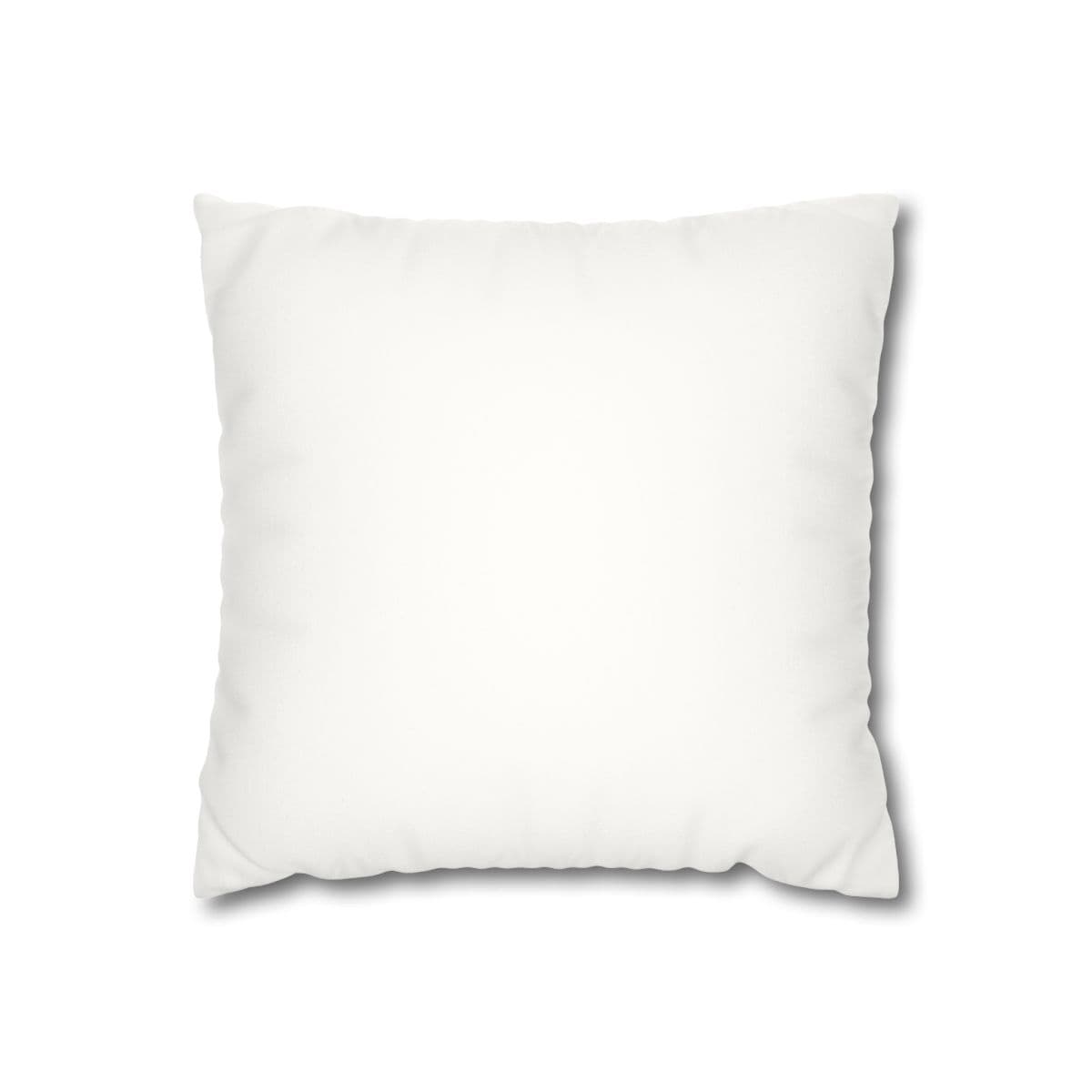 Plain faux suede square pillowcase, front view