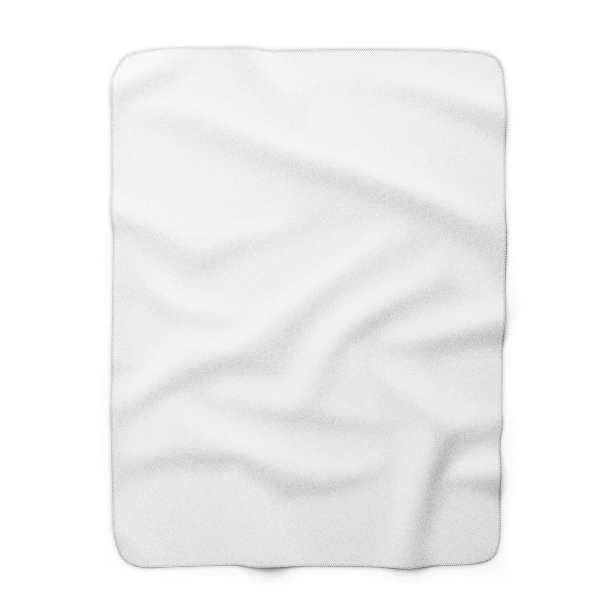 Plain sherpa fleece blanket, front view