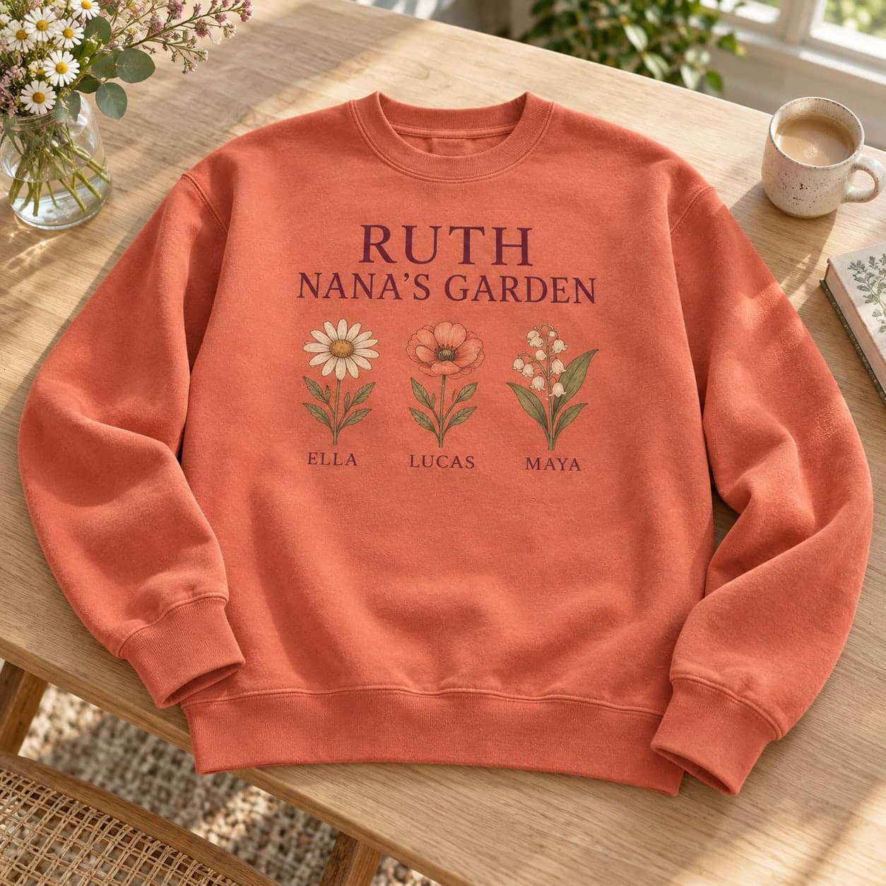 Custom Unisex Pigment-Dyed Crewneck Sweatshirt with Your Photo or Text