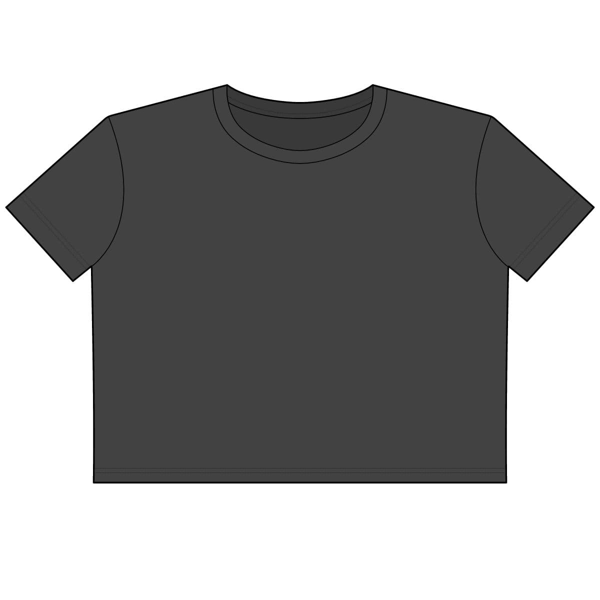 Women's Faded Crop T-Shirt — Faded Black — front