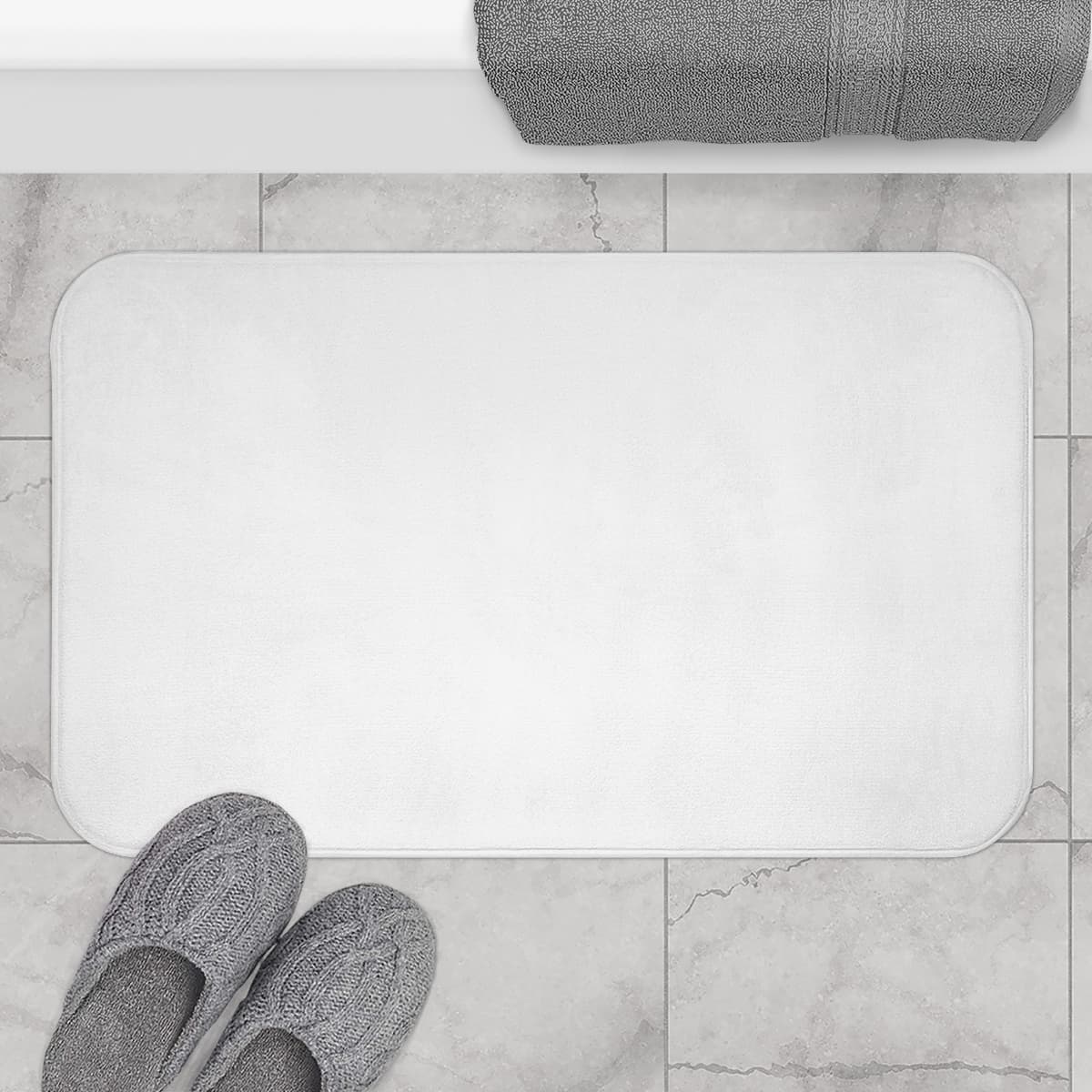 Custom Anti-Slip Memory Foam Bath Mat Rug with Your Photo or Text