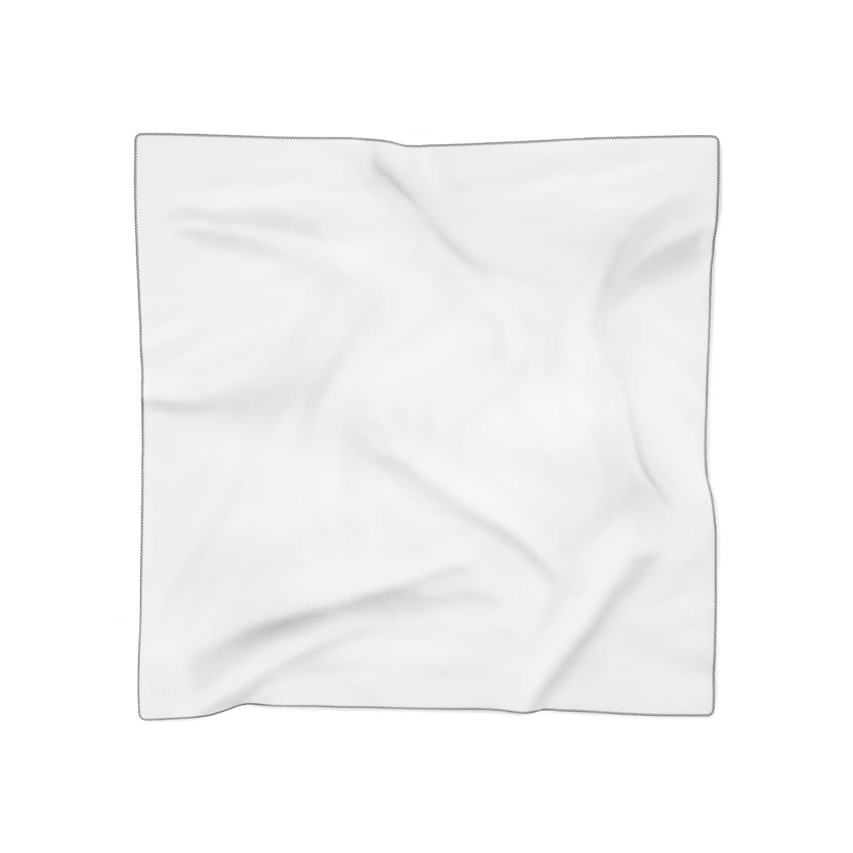 Plain poly chiffon poly scarf, front view
