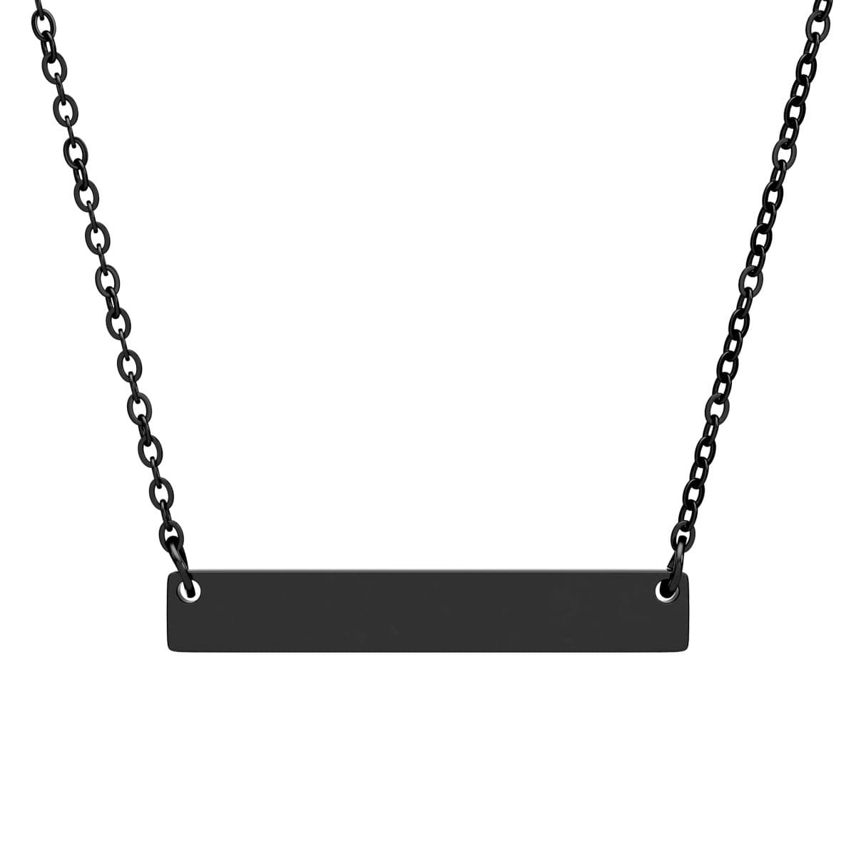 Custom Horizontal Bar Necklace, Engraved with Your Name