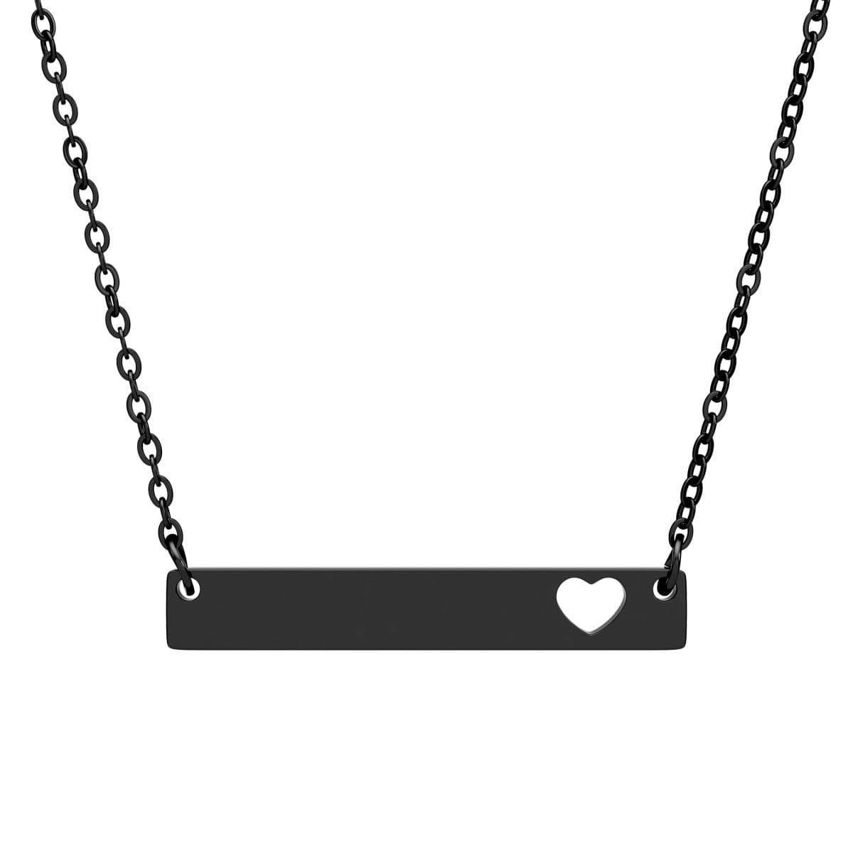 Custom Heart Bar Necklace with Your Name