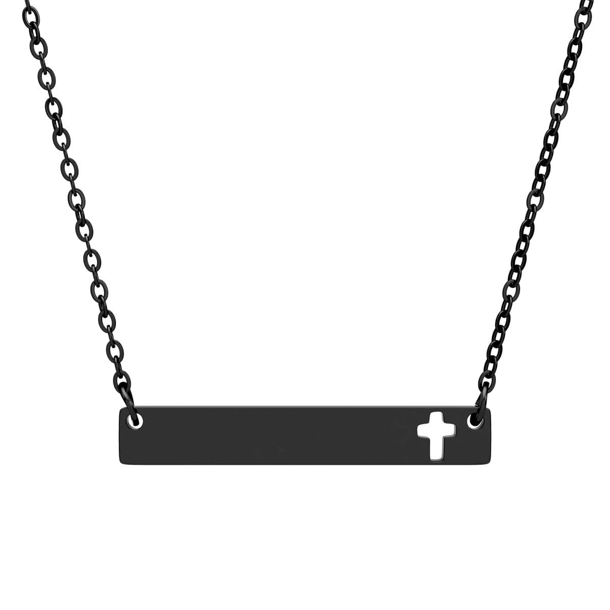 Personalized Cross Necklace, Engraved with Your Name