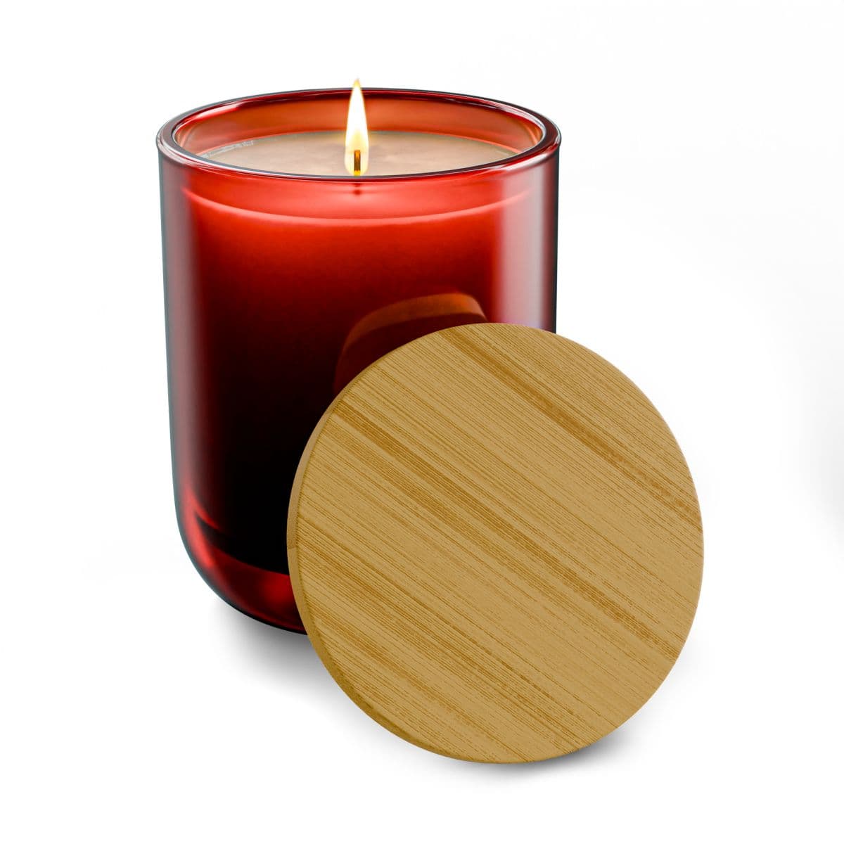 Plain cranberry glow scented soy candle, 14oz (engraving), front view