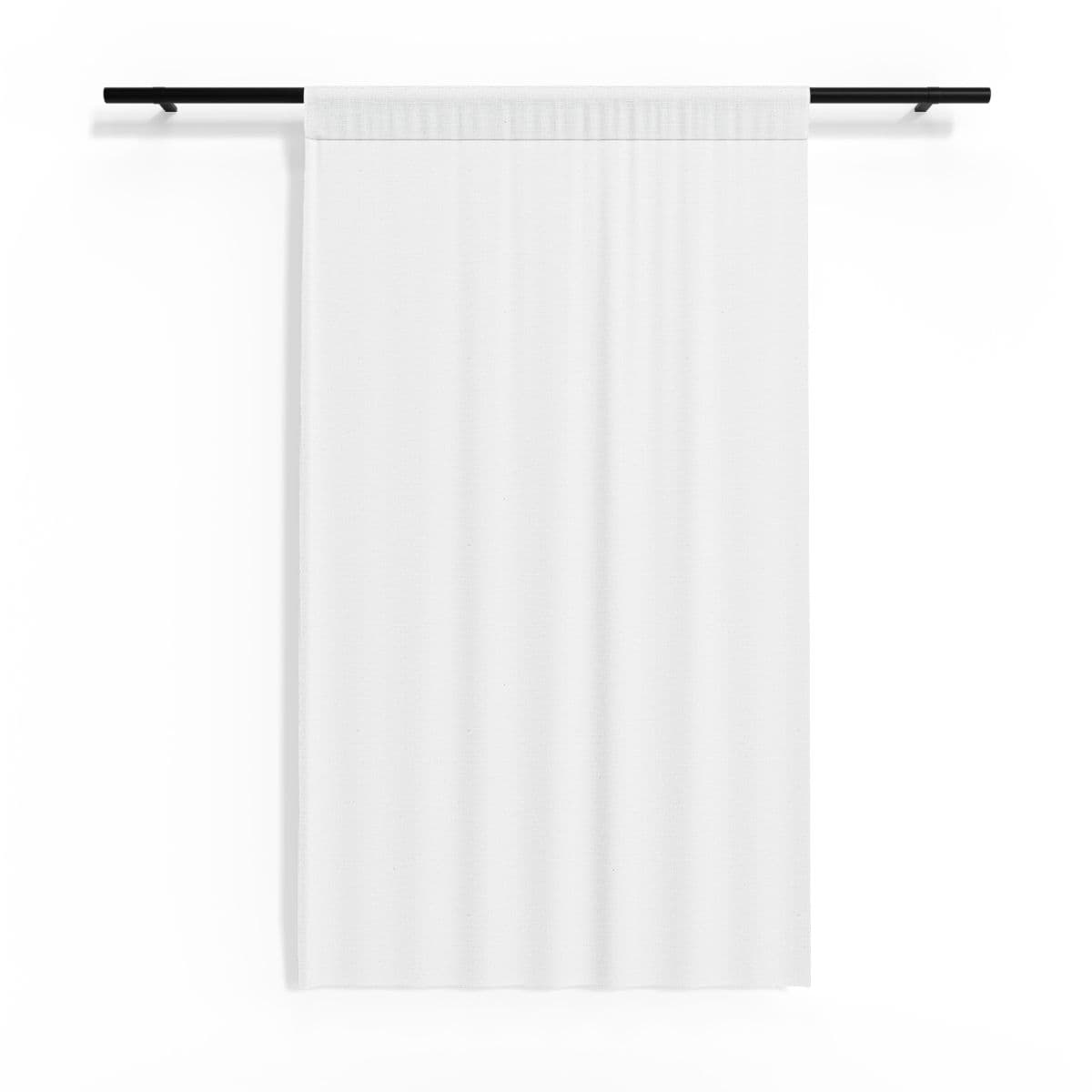Plain sheer window curtain, front view