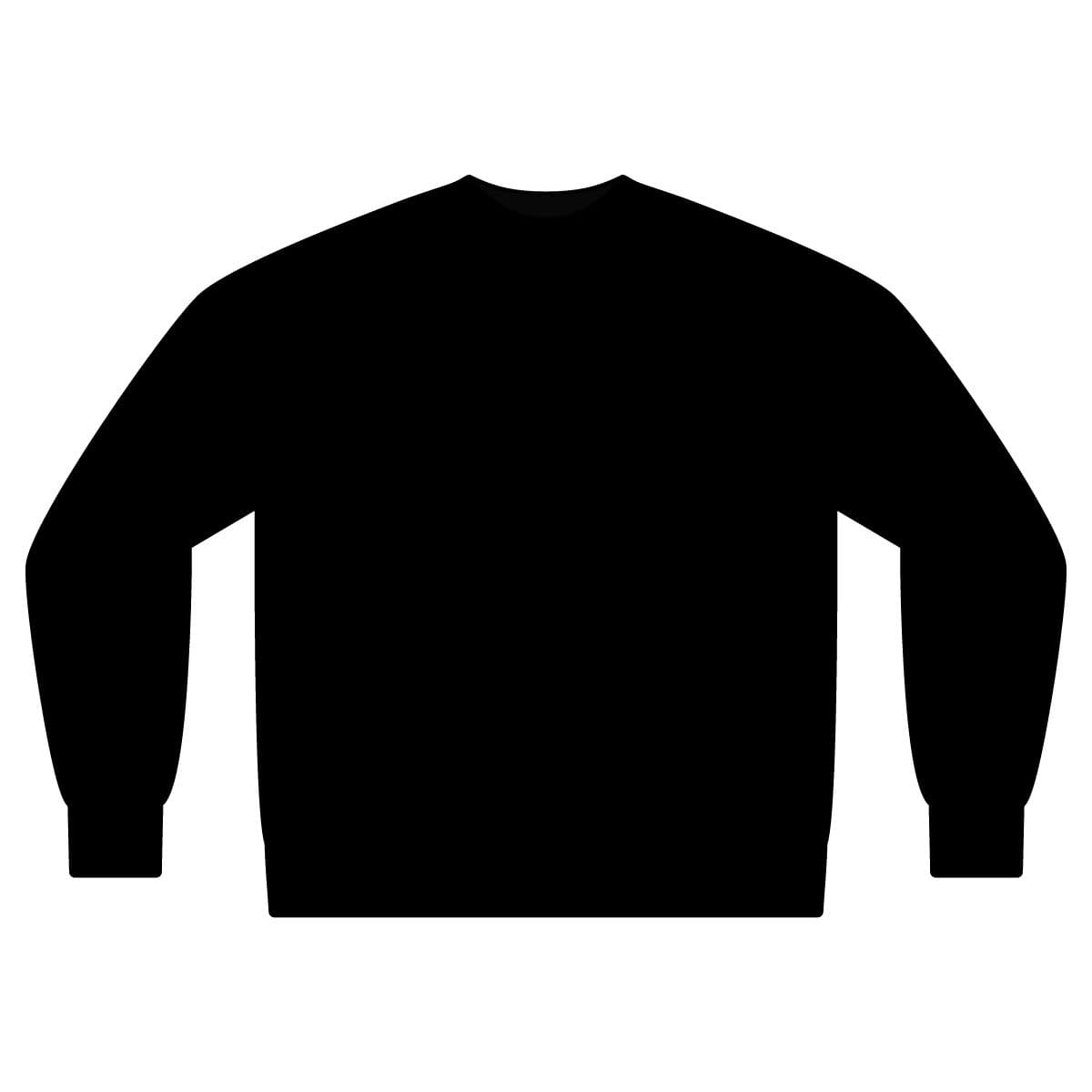 Plain black reflex fleece unisex crewneck sweatshirt, front view