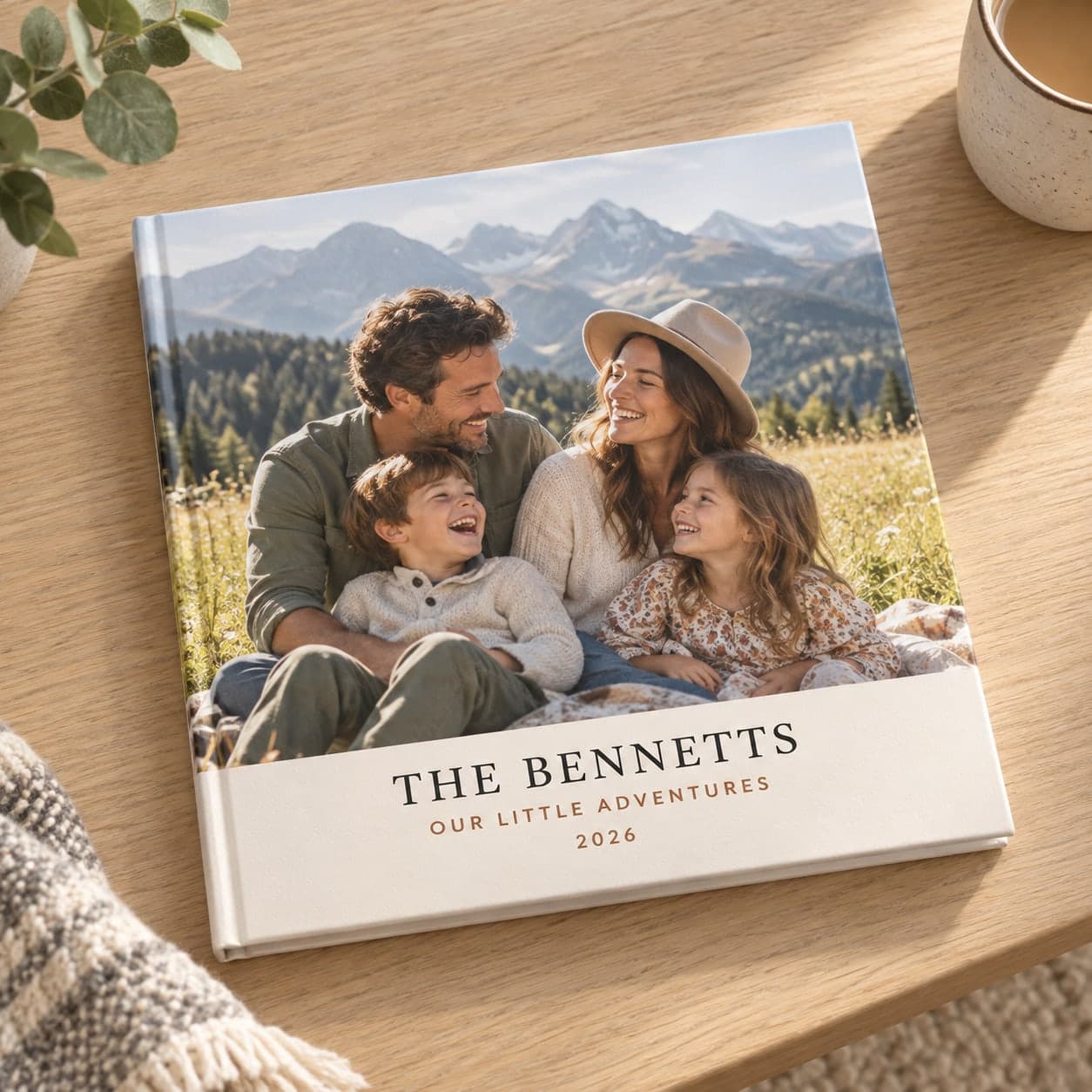 Custom 24-Page Hardcover Photo Book with Your Photo or Text