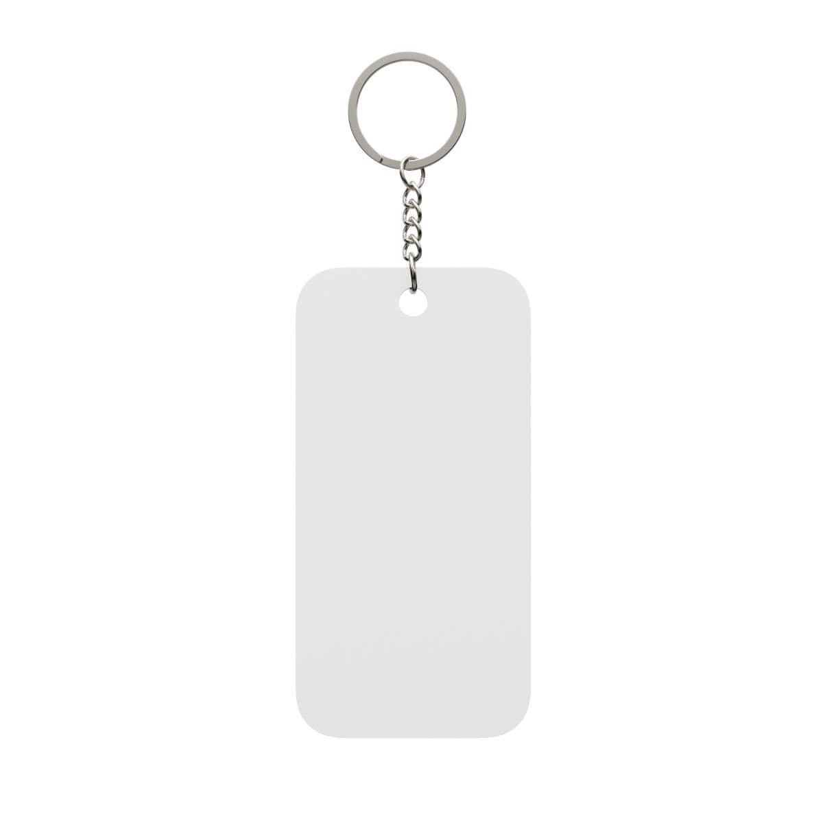 Plain double-sided keychain charm, front view