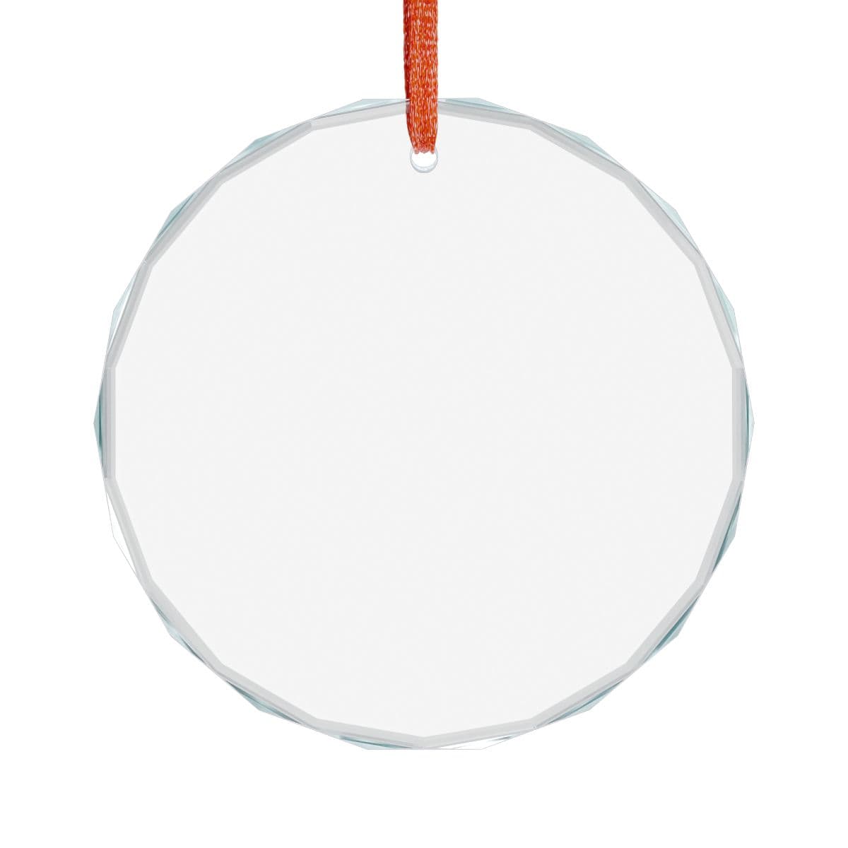 Plain glass ornament, single, front view