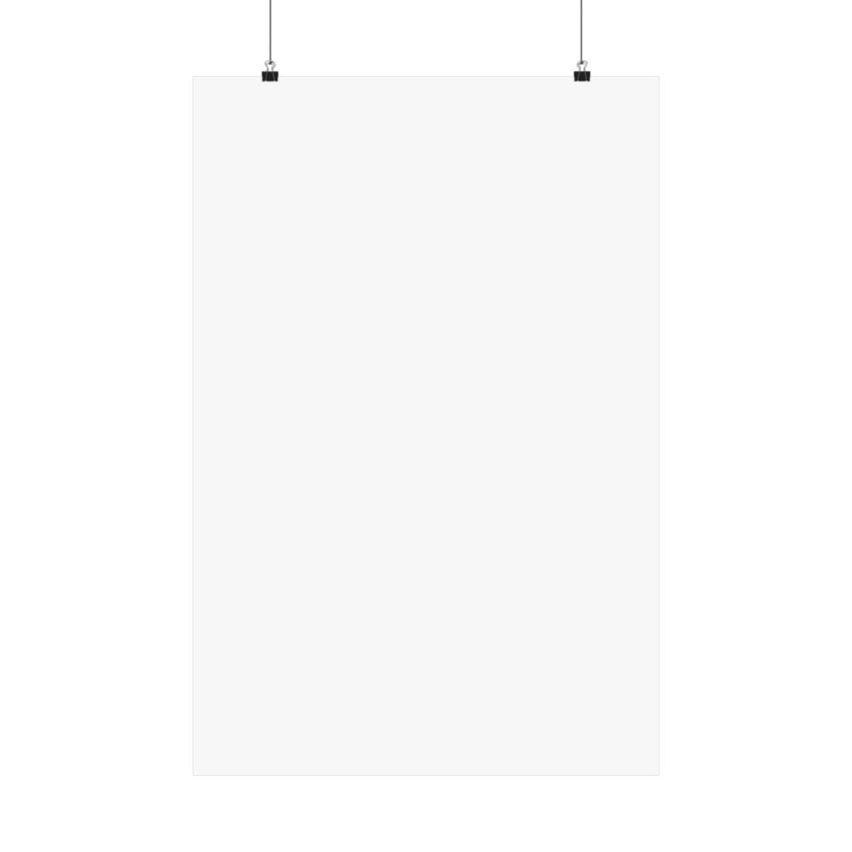 Plain matte vertical posters, front view