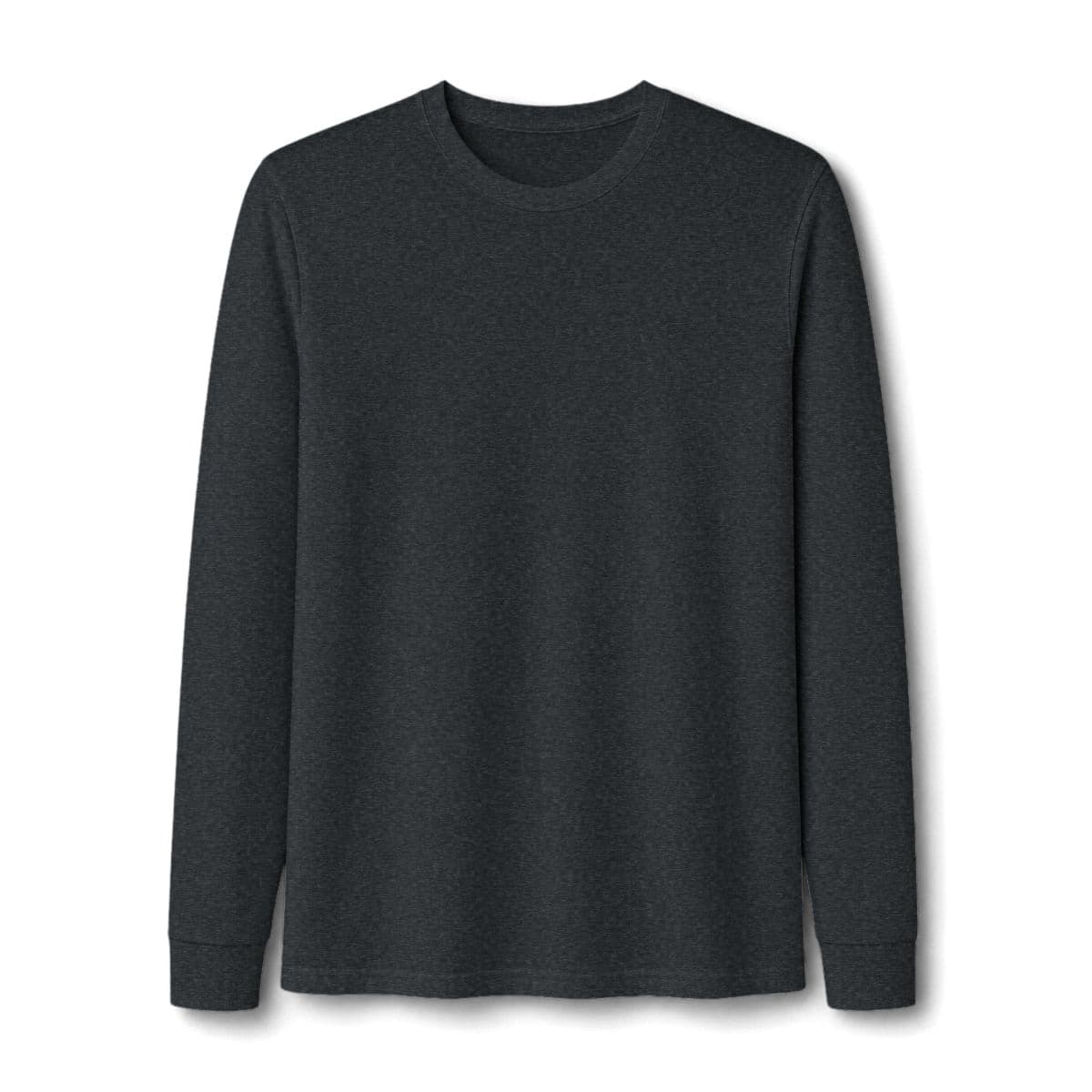 Plain black frost perfect tri long sleeve tee, front view