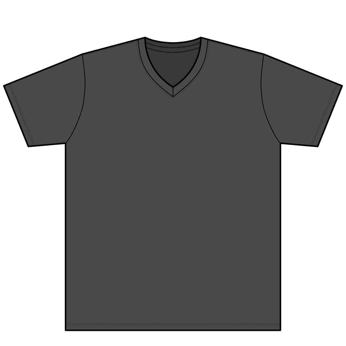 Plain black frost perfect tri v-neck tee, front view