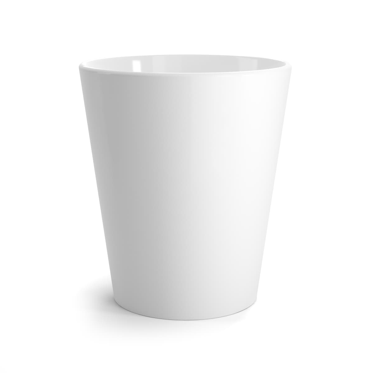 Plain latte mug, front view