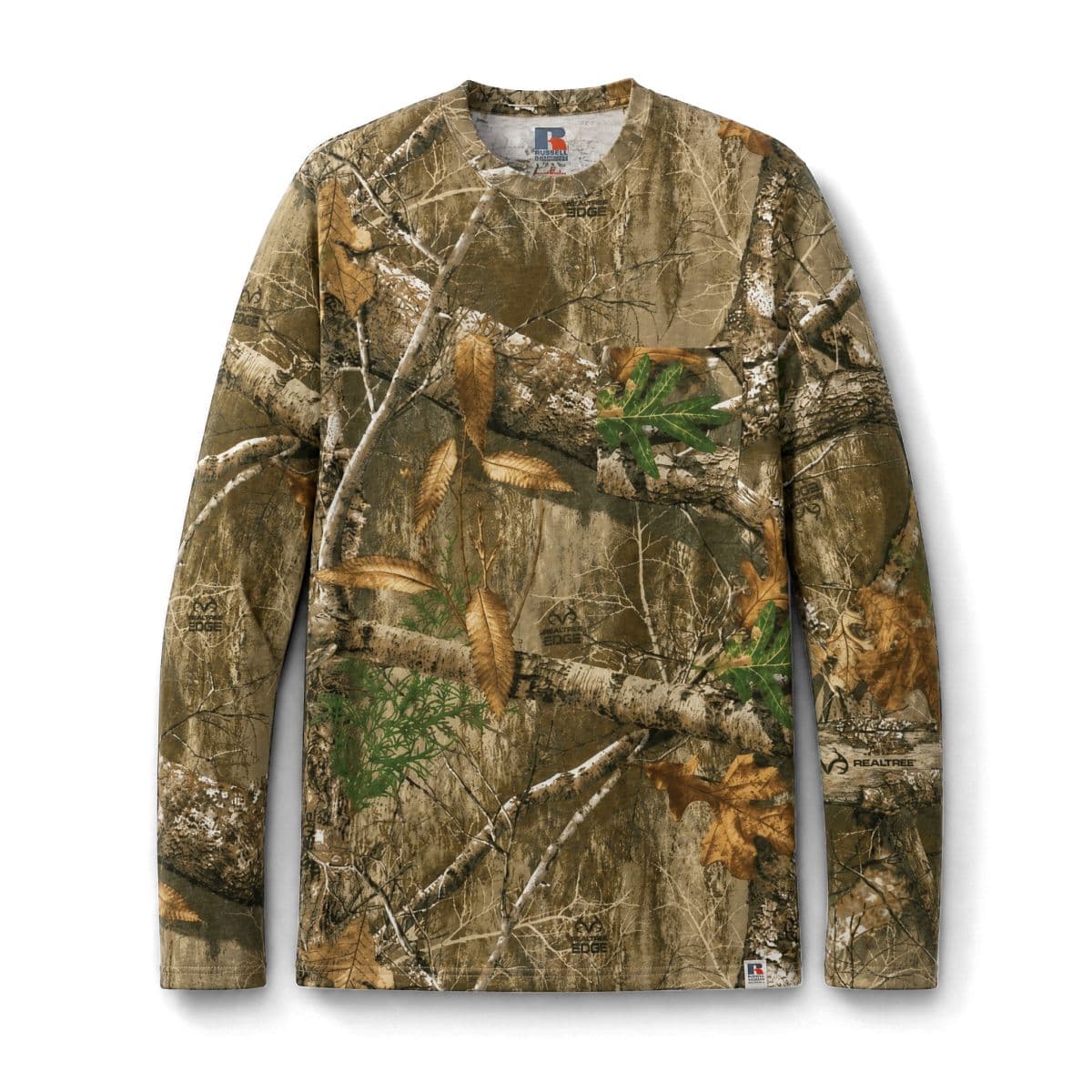 Plain realtree edge long sleeve pocket tee, front view
