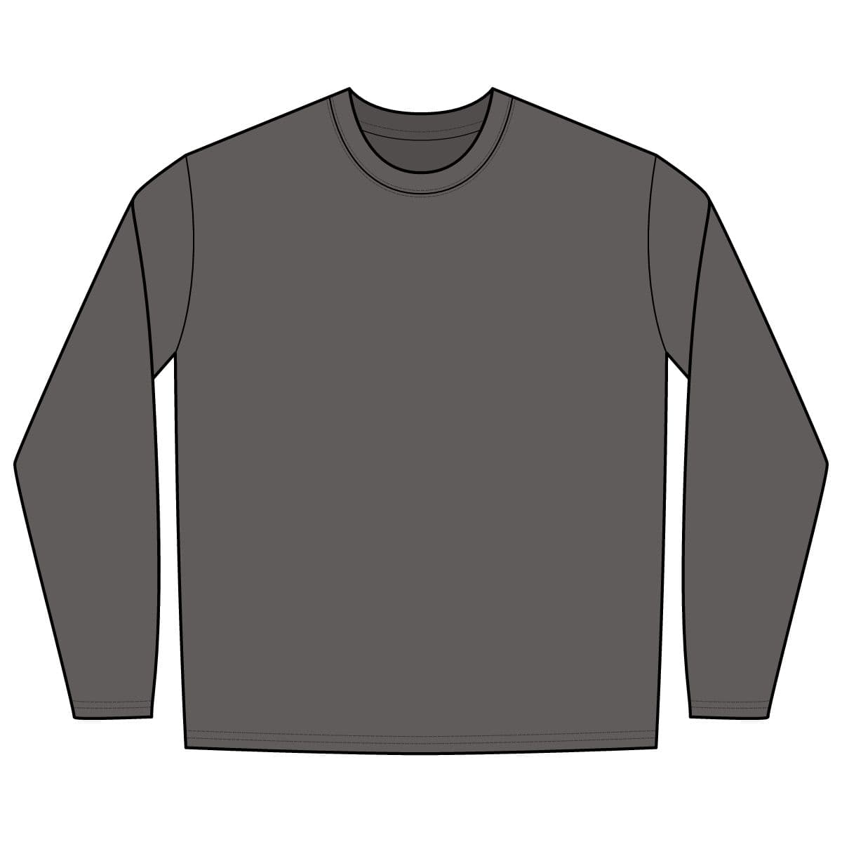 Plain vintage heather/ black long sleeve heather colorblock contender tee, front view