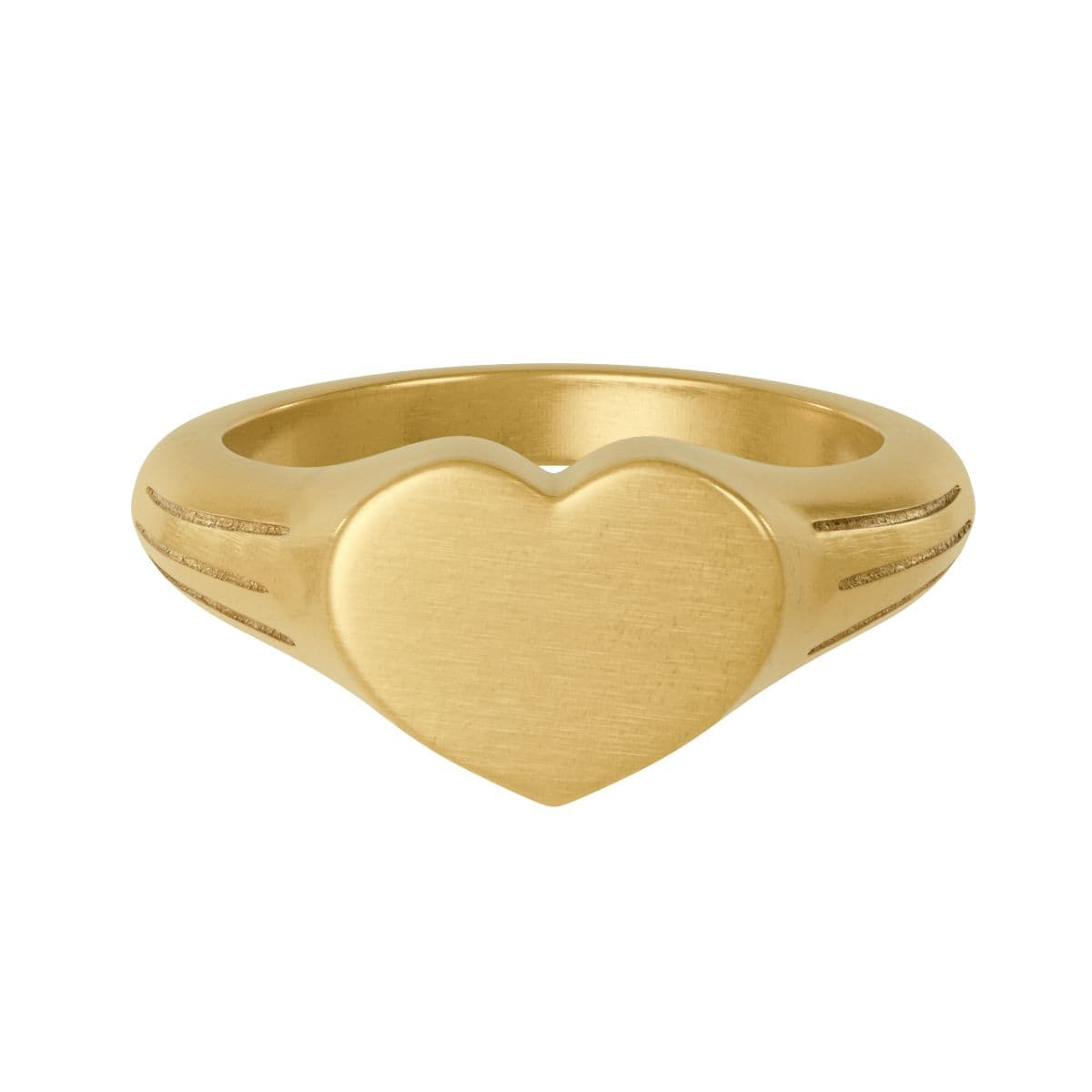 Custom Initial Heart Signet Ring with Your Name