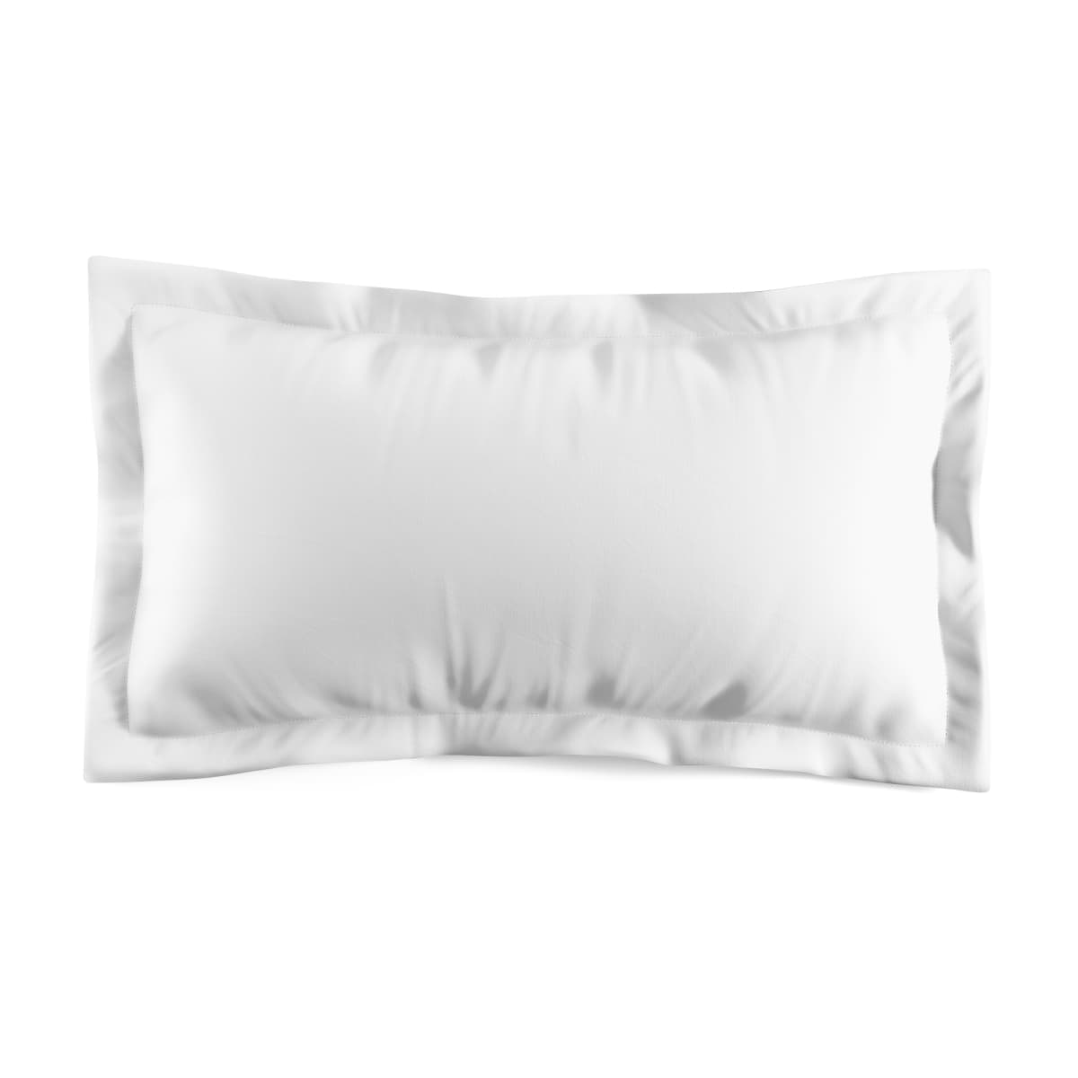 Plain microfiber pillow sham, front view