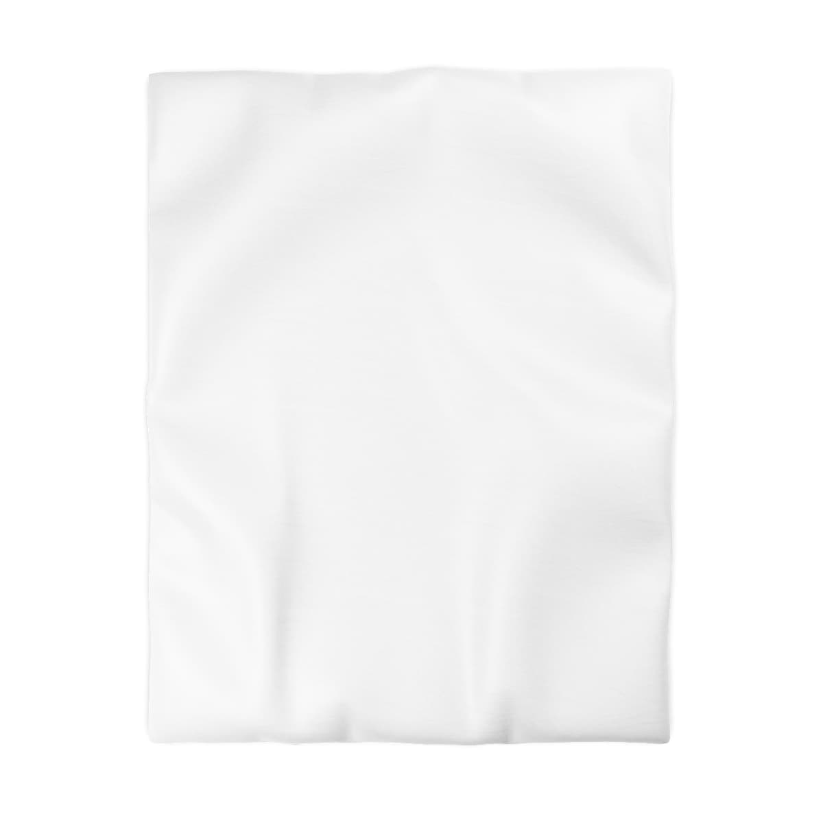 Plain cream microfiber duvet cover, front view
