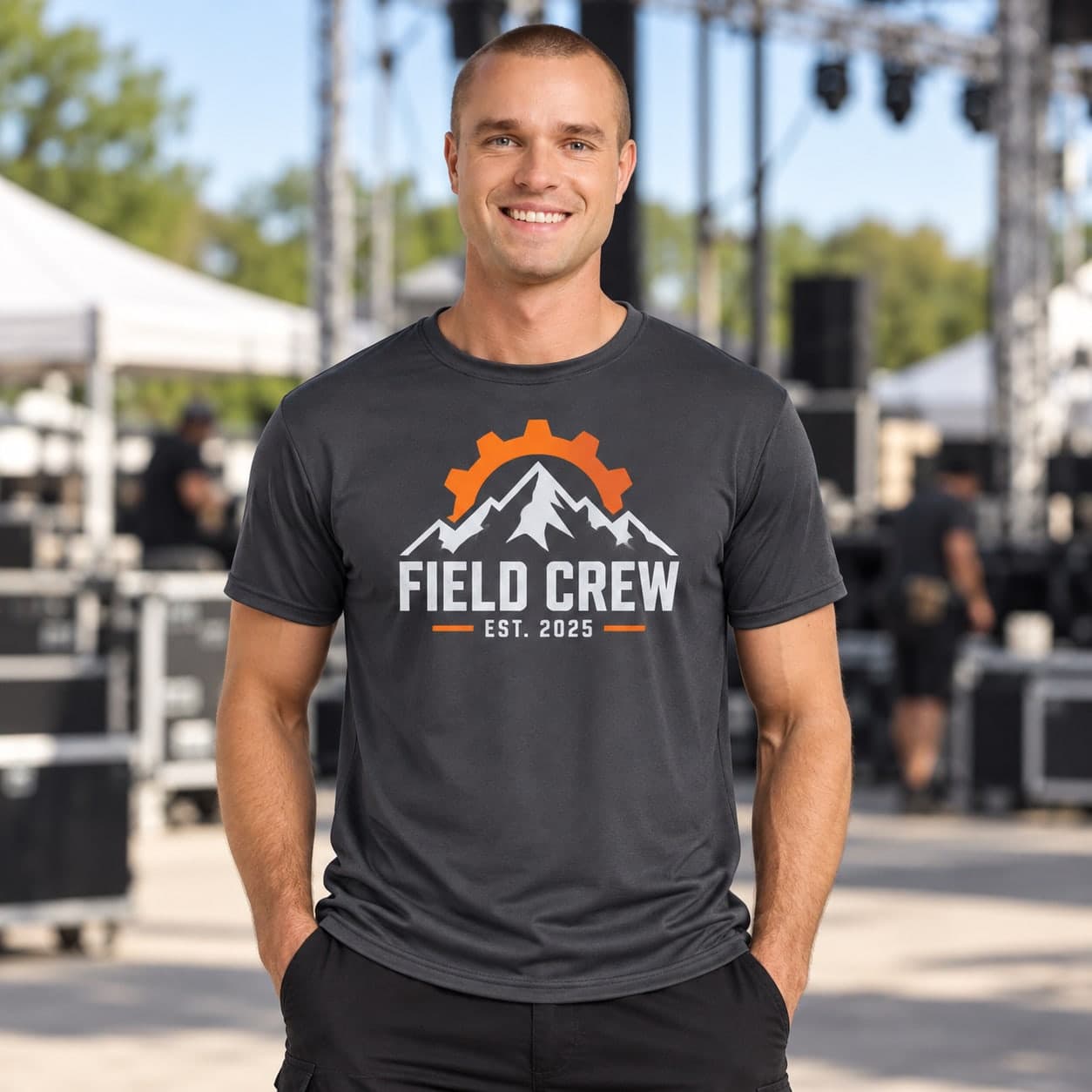 Custom Moisture-Wicking Polyester T-Shirt with Your Photo or Text
