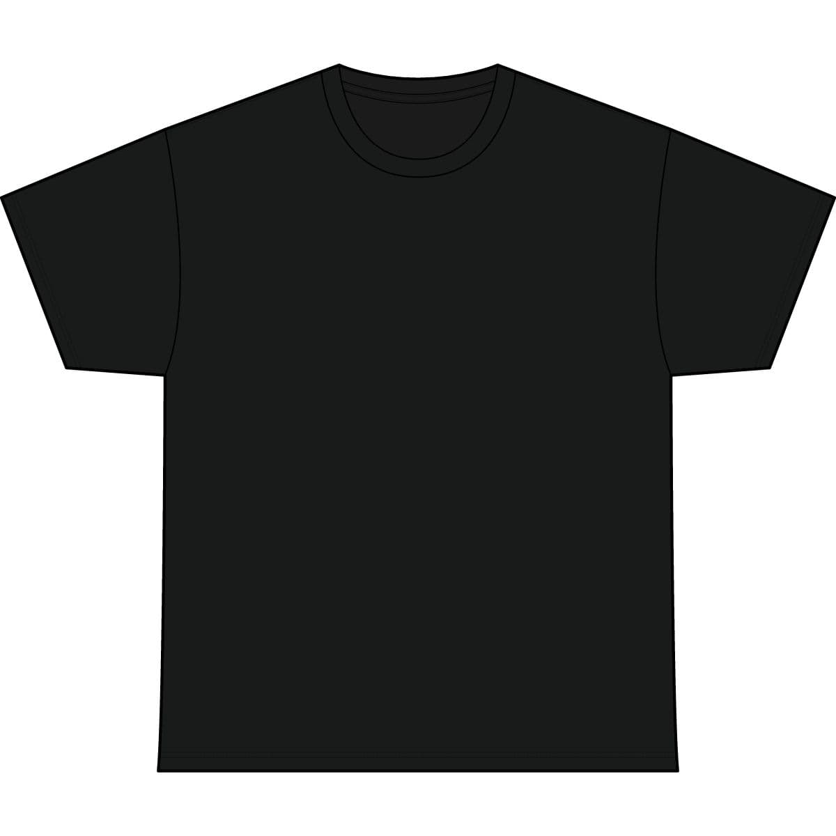Plain black sprint performance tee, front view