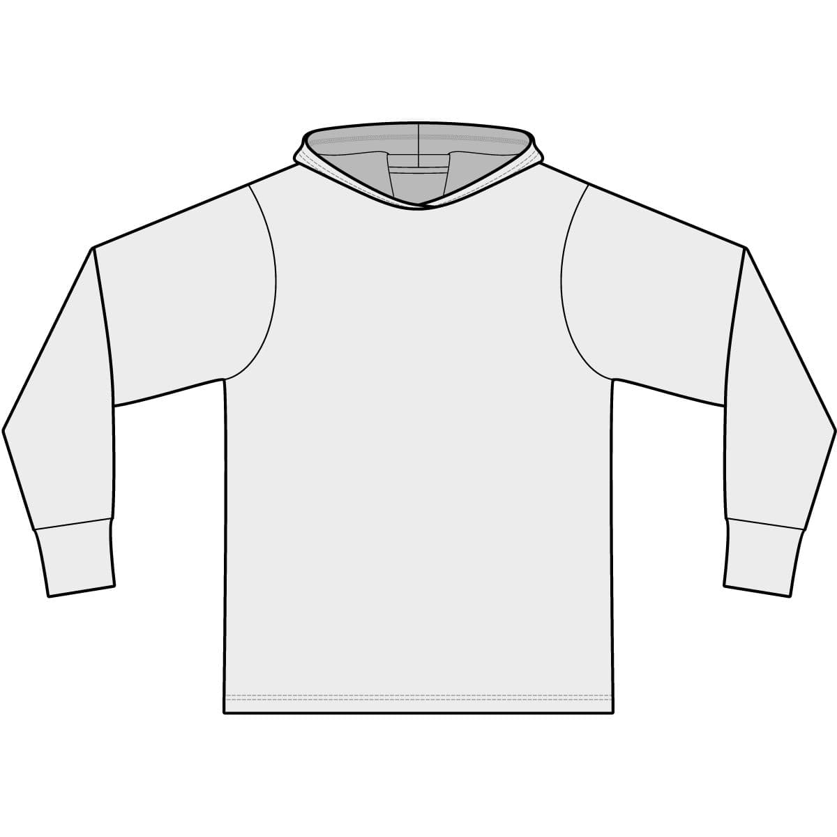 Plain bright white unisex tri-blend hoodie tee, front view