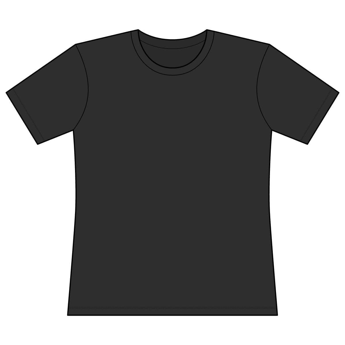 Plain black heather women's relaxed cvc tee, front view